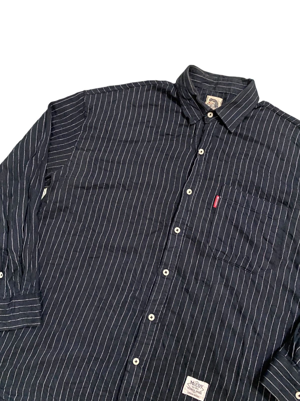 The Real McCoy's 💥Japanese designer The Real Mccoy Stripe Button Shirt Size US L / EU 52-54 / 3 - 3 Thumbnail