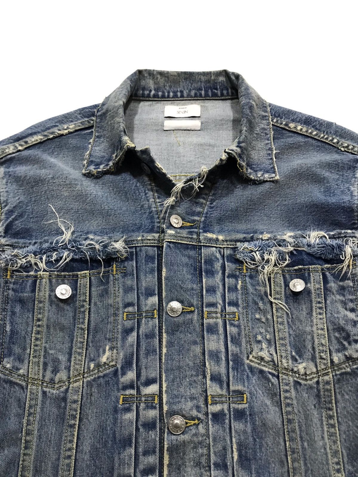 Studio Seven 17AW Damage Denim Jacket Size US M / EU 48-50 / 2 - 4 Thumbnail