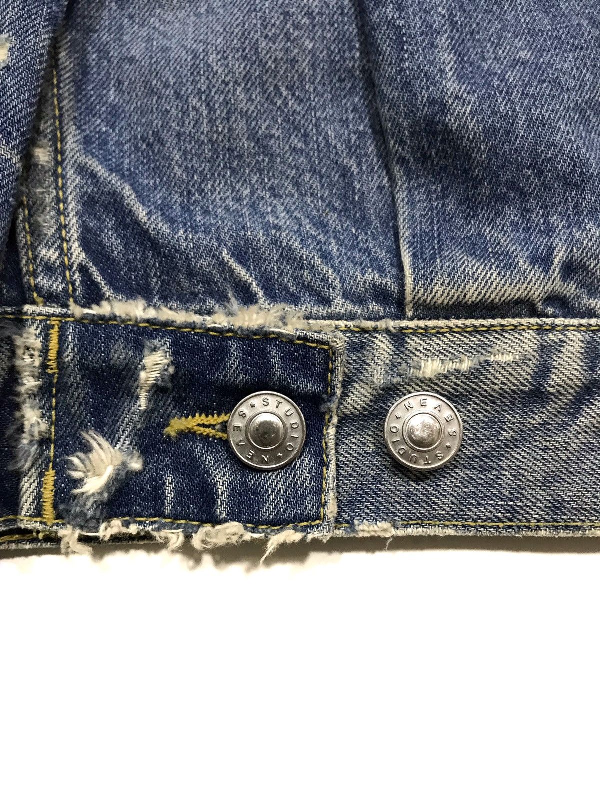 Studio Seven 17AW Damage Denim Jacket Size US M / EU 48-50 / 2 - 8 Thumbnail