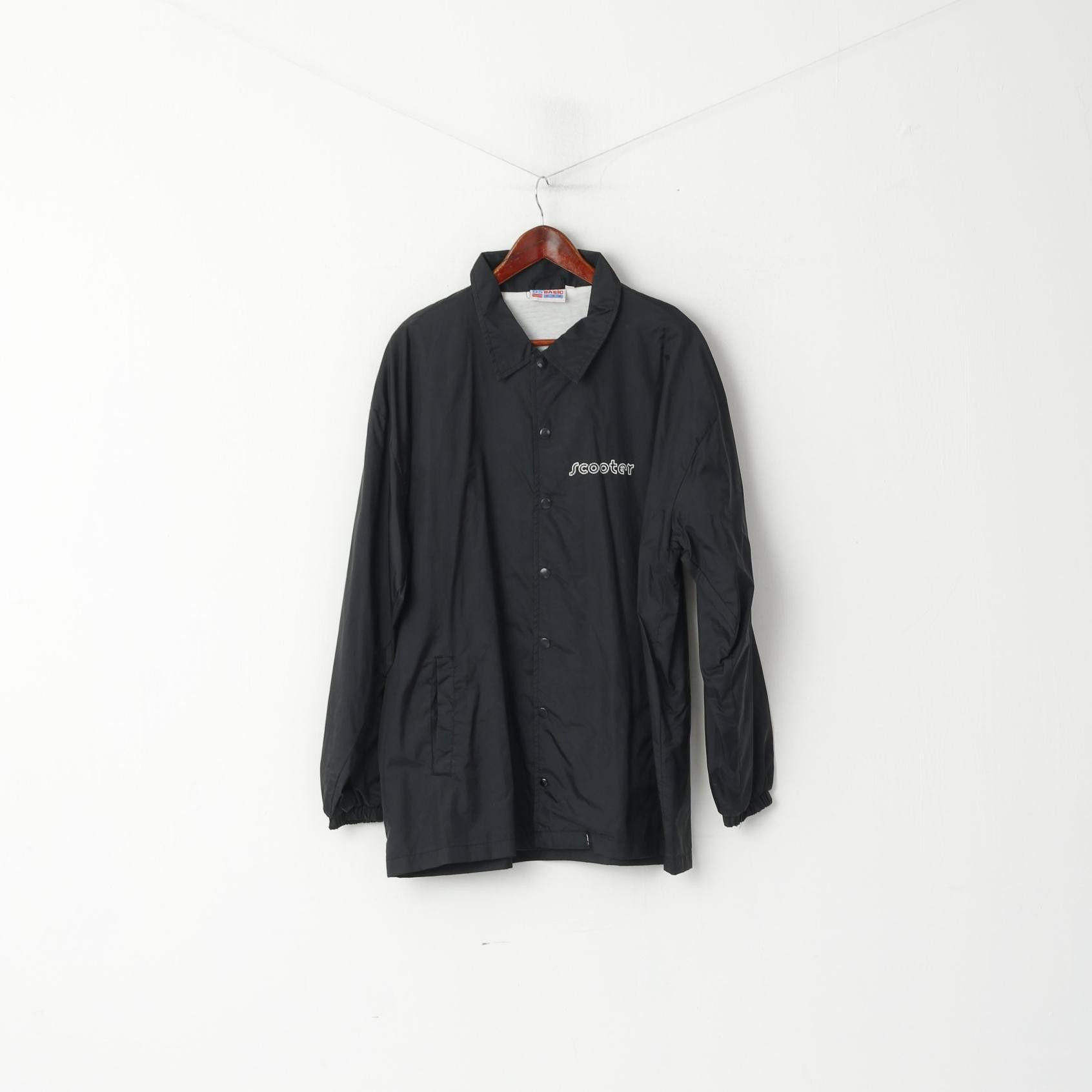 Vintage US Basic Men XL Jacket Black SCOOTER vtg Top 5633 Size US XL / EU 56 / 4 - 1 Thumbnail