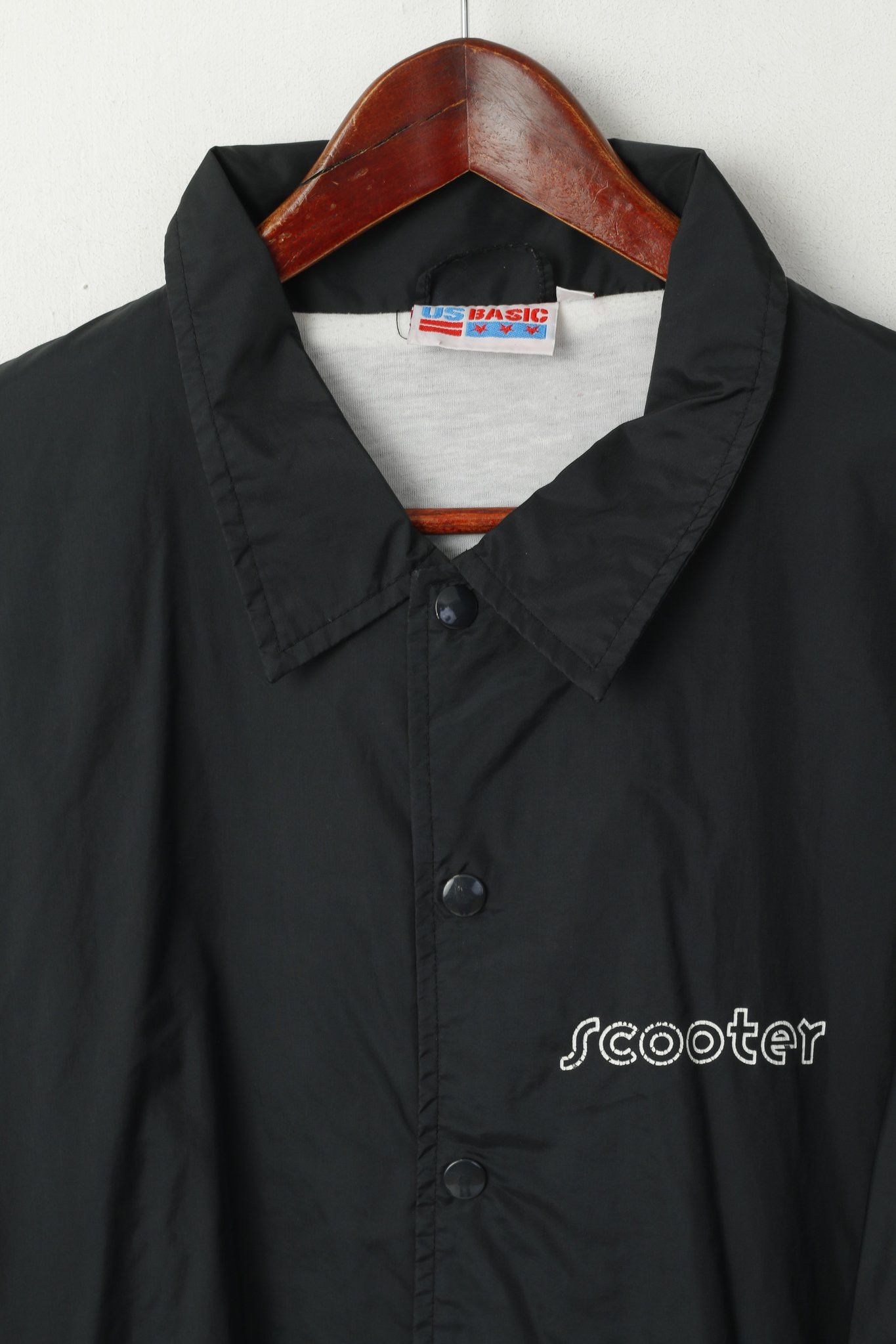 Vintage US Basic Men XL Jacket Black SCOOTER vtg Top 5633 Size US XL / EU 56 / 4 - 2 Thumbnail