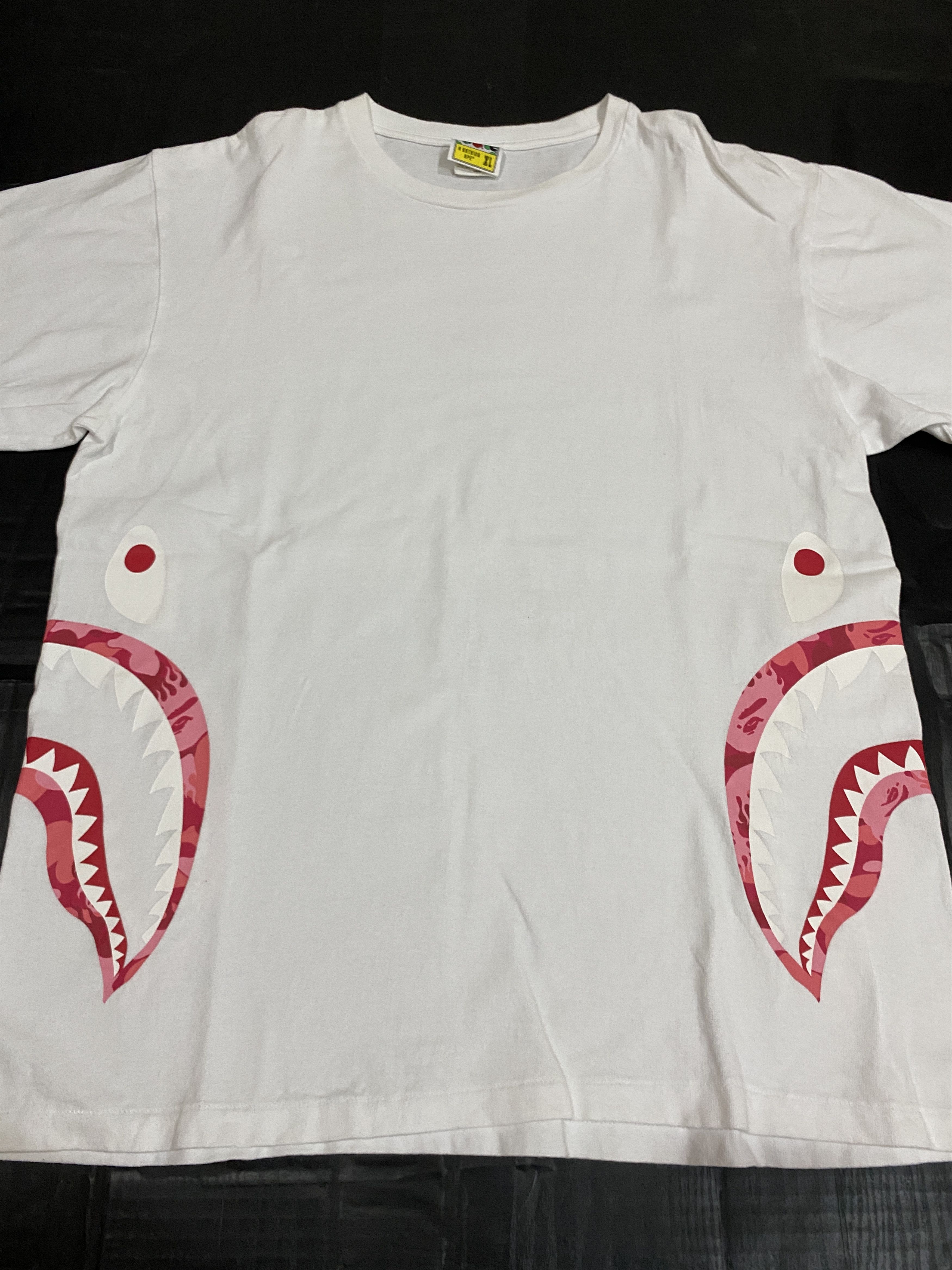 Bape Fire Camo Side Shark Tee Size US XL / EU 56 / 4 - 2 Thumbnail