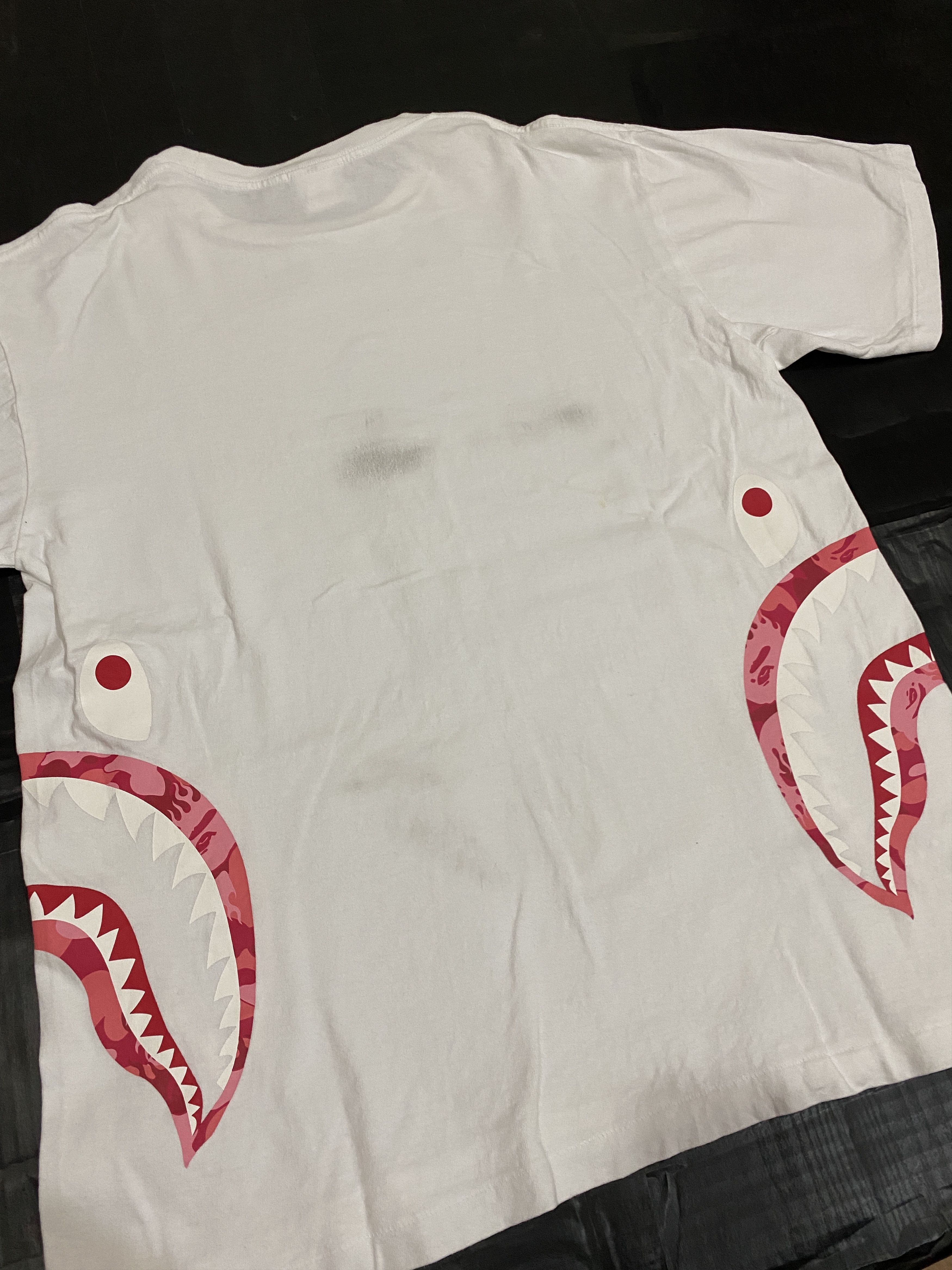 Bape Fire Camo Side Shark Tee Size US XL / EU 56 / 4 - 4 Thumbnail