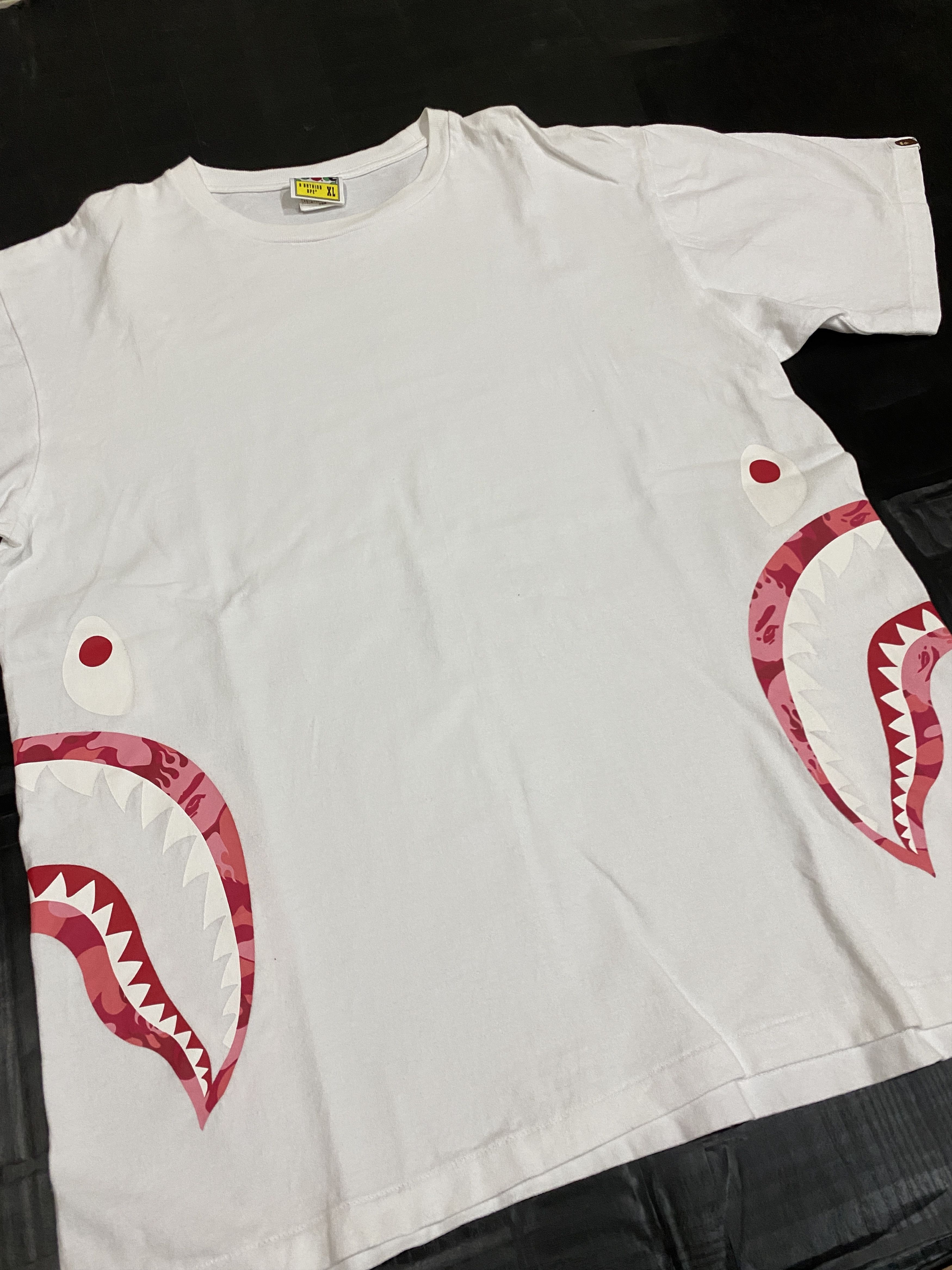 Bape Fire Camo Side Shark Tee Size US XL / EU 56 / 4 - 1 Thumbnail