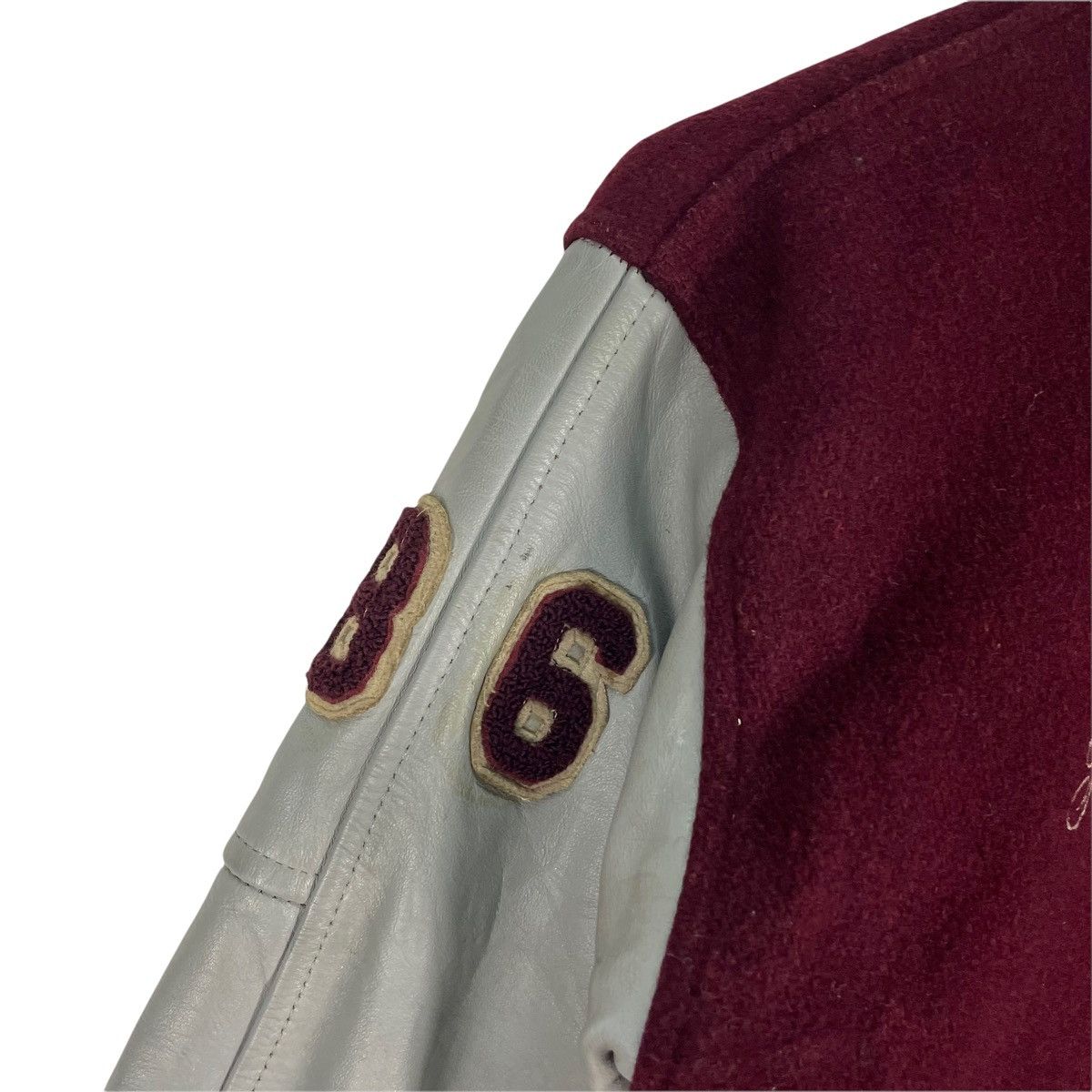 Vintage 🌟FORDHAM Letterman Varsity Leather Jacket Size US S / EU 44-46 / 1 - 4 Thumbnail