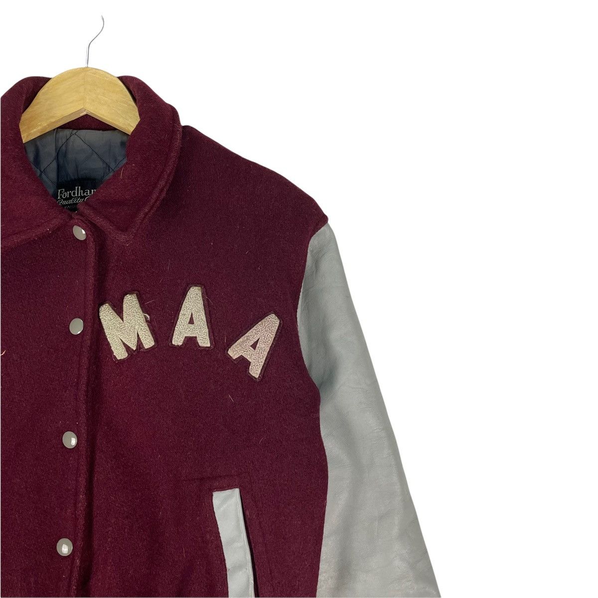Vintage 🌟FORDHAM Letterman Varsity Leather Jacket Size US S / EU 44-46 / 1 - 3 Thumbnail