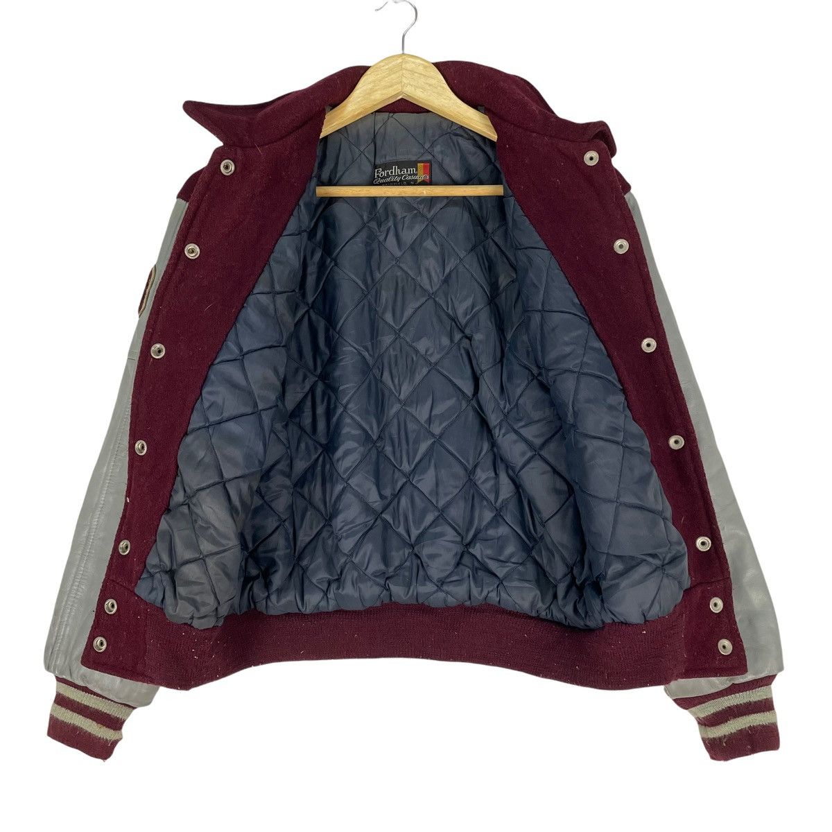 Vintage 🌟FORDHAM Letterman Varsity Leather Jacket Size US S / EU 44-46 / 1 - 6 Thumbnail