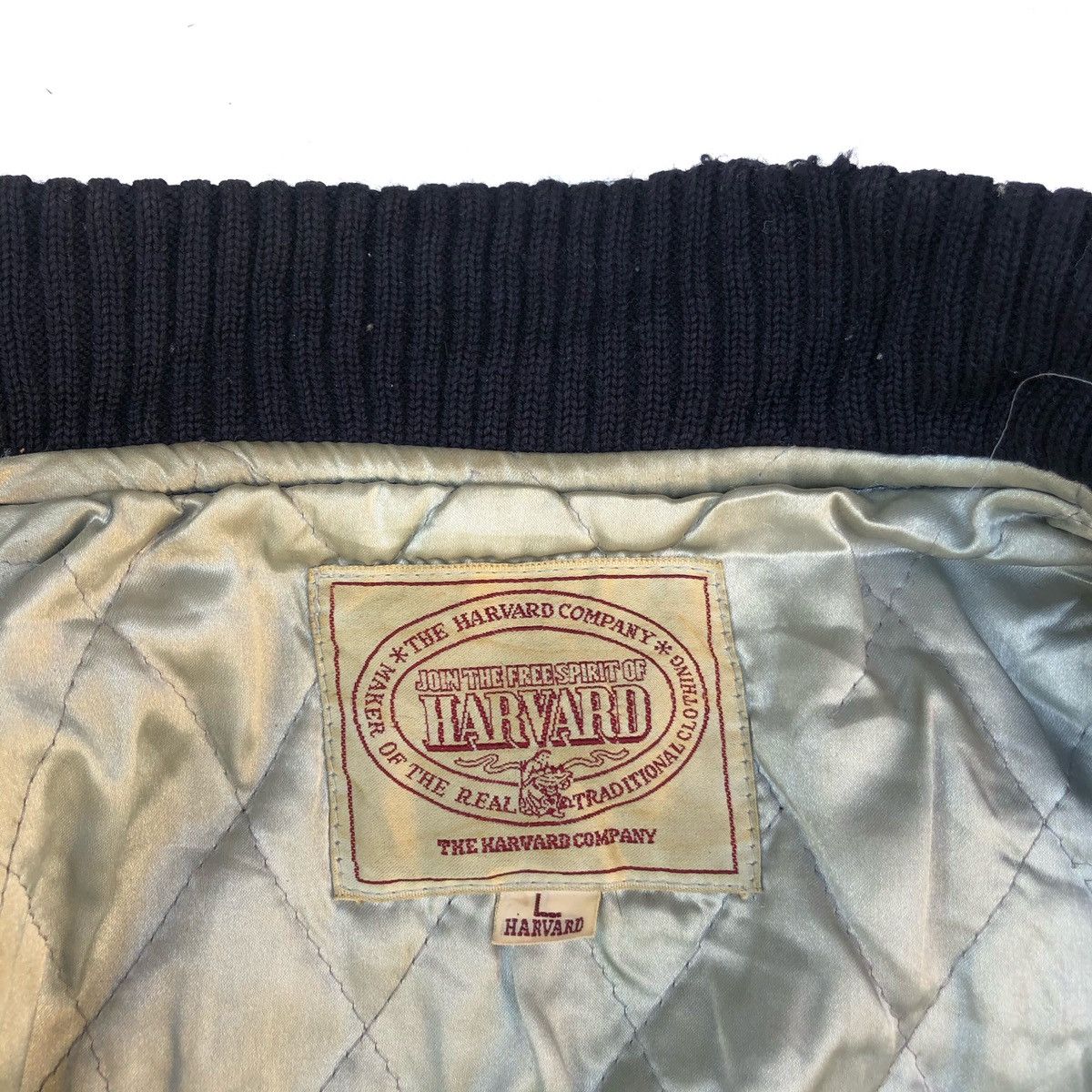 Vintage ⚡️HARVARD UNIVERSITY Varsity Leather Jacket Size US L / EU 52-54 / 3 - 10 Thumbnail