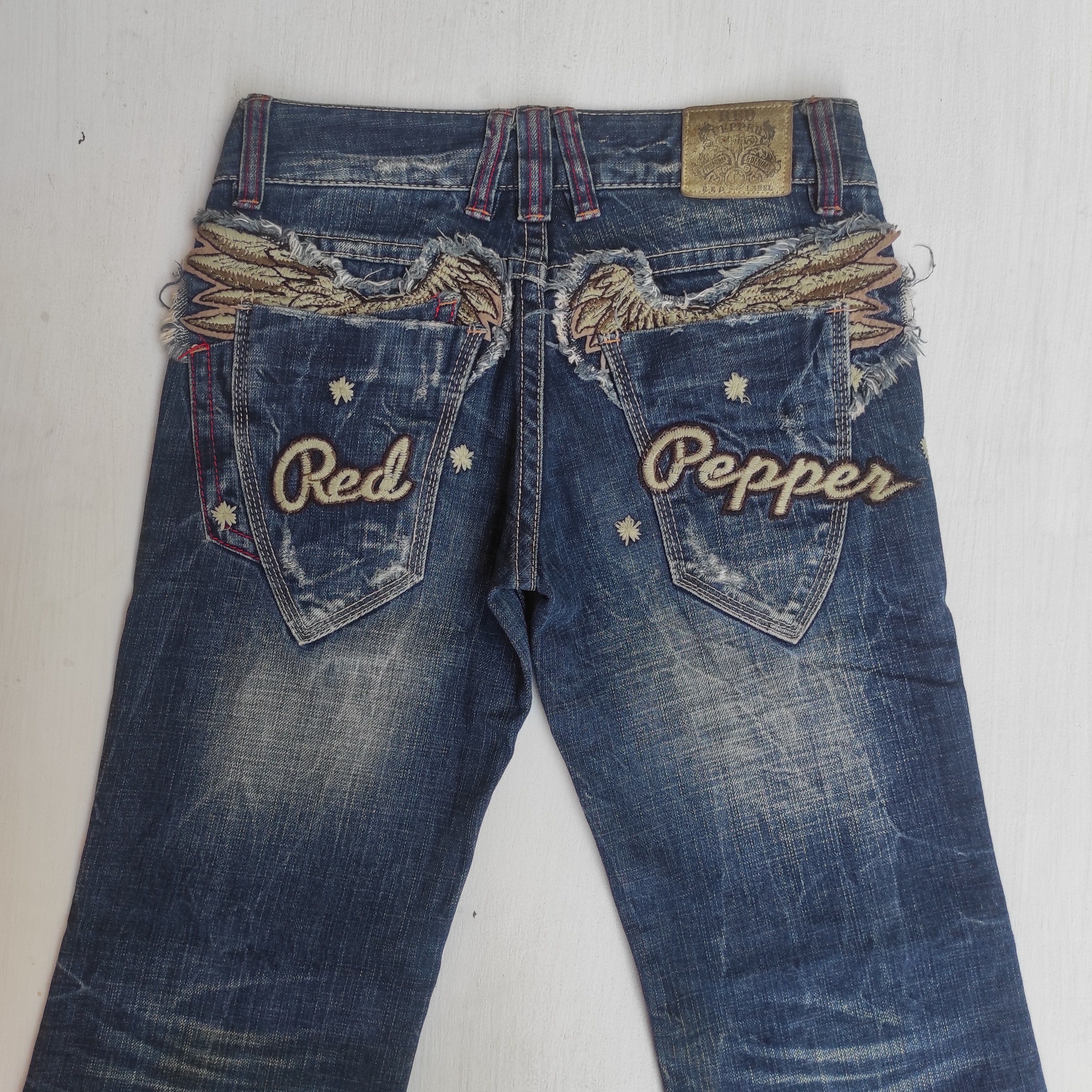 Hysteric Glamour Flare Jeans RED PEPPER Low Rise Boot cut size 27 fit 28 Size US 27 - 3 Thumbnail