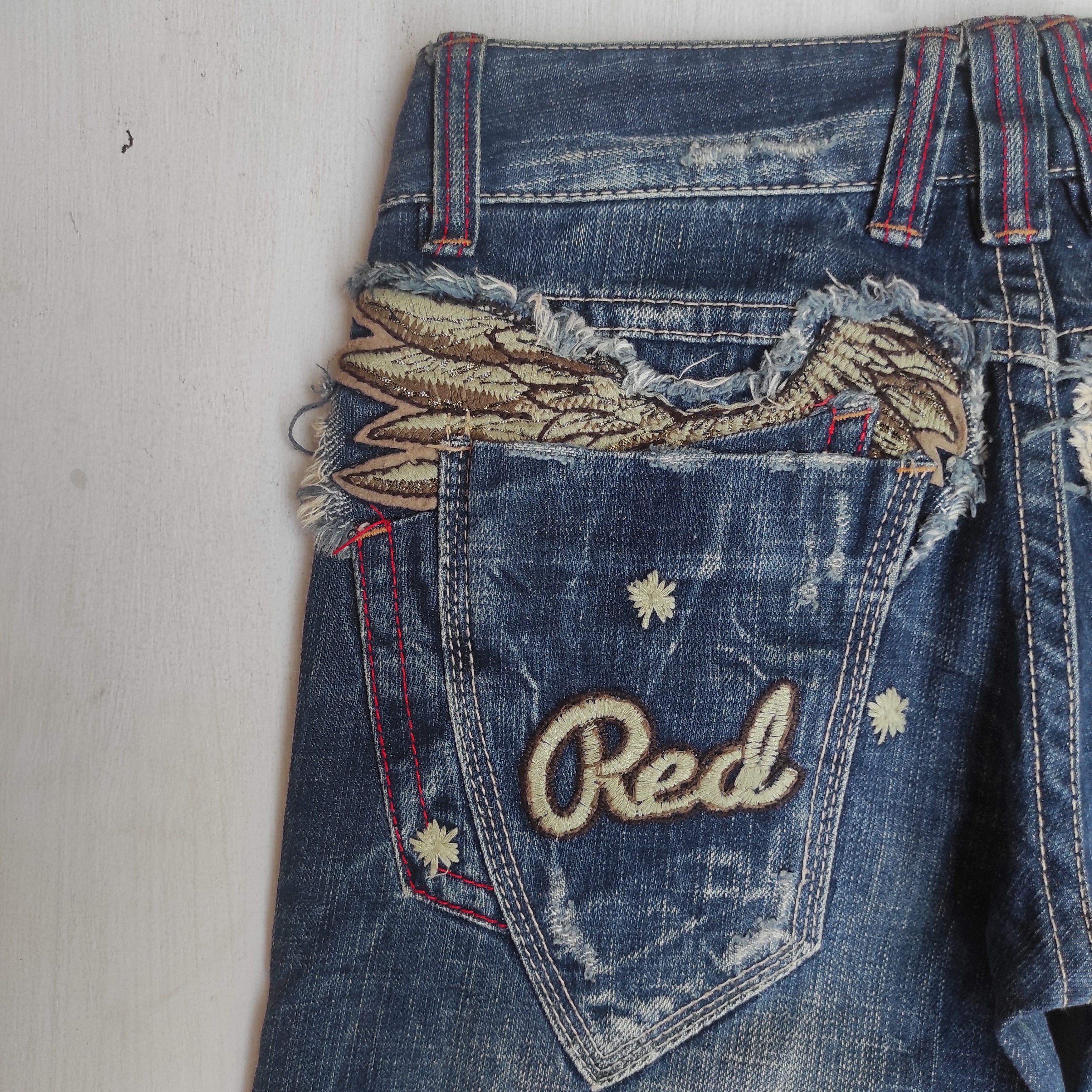 Hysteric Glamour Flare Jeans RED PEPPER Low Rise Boot cut size 27 fit 28 Size US 27 - 4 Thumbnail