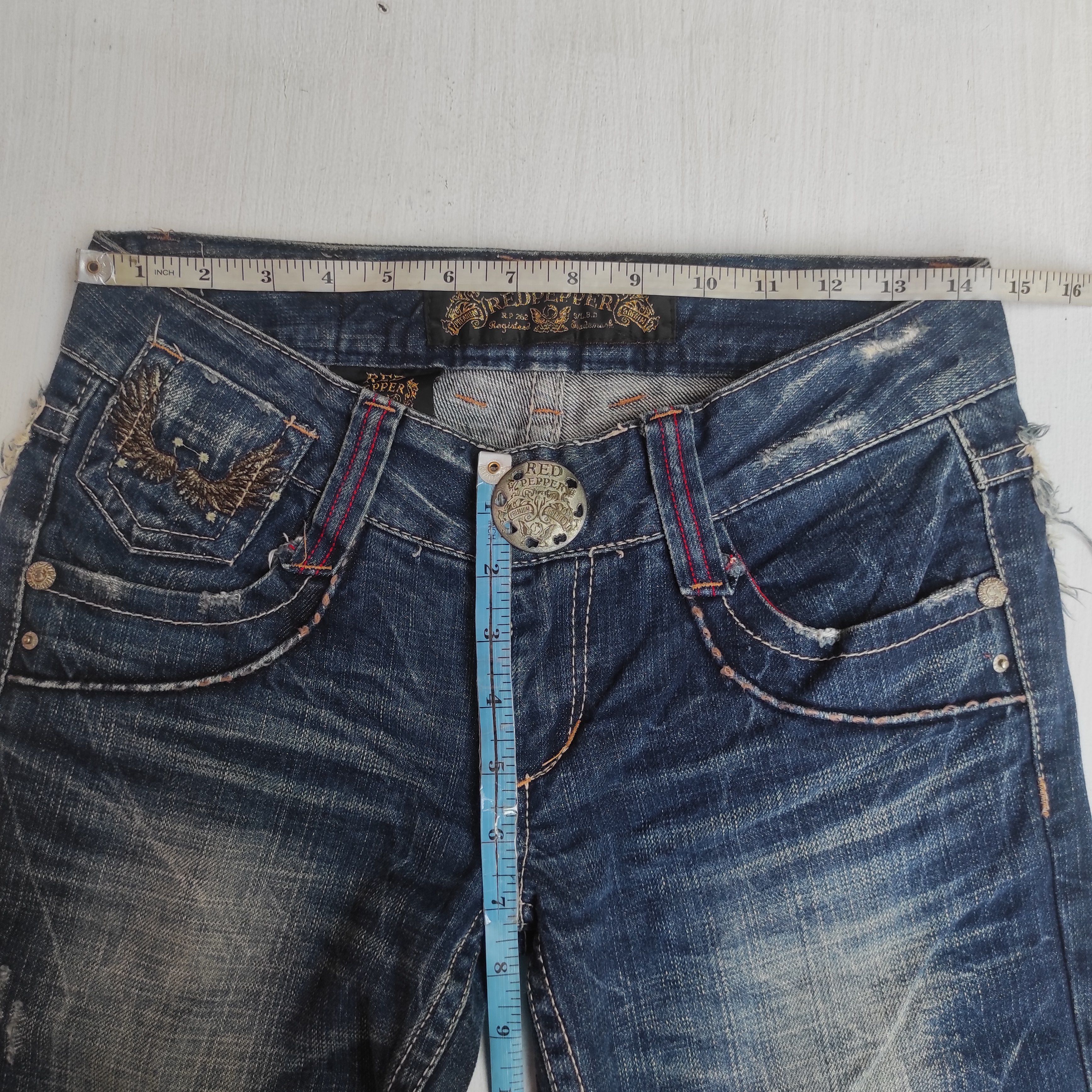 Hysteric Glamour Flare Jeans RED PEPPER Low Rise Boot cut size 27 fit 28 Size US 27 - 16 Thumbnail