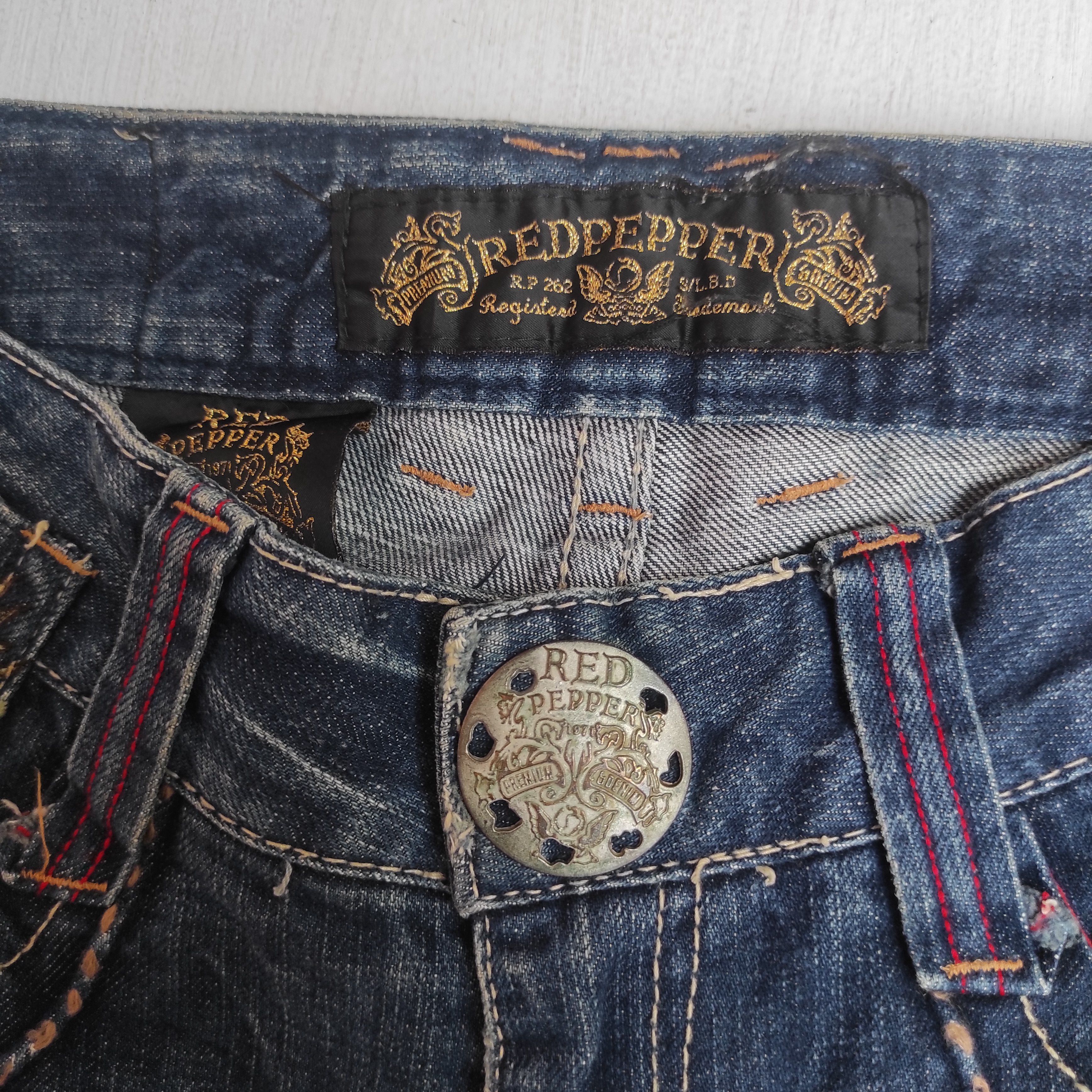 Hysteric Glamour Flare Jeans RED PEPPER Low Rise Boot cut size 27 fit 28 Size US 27 - 11 Thumbnail