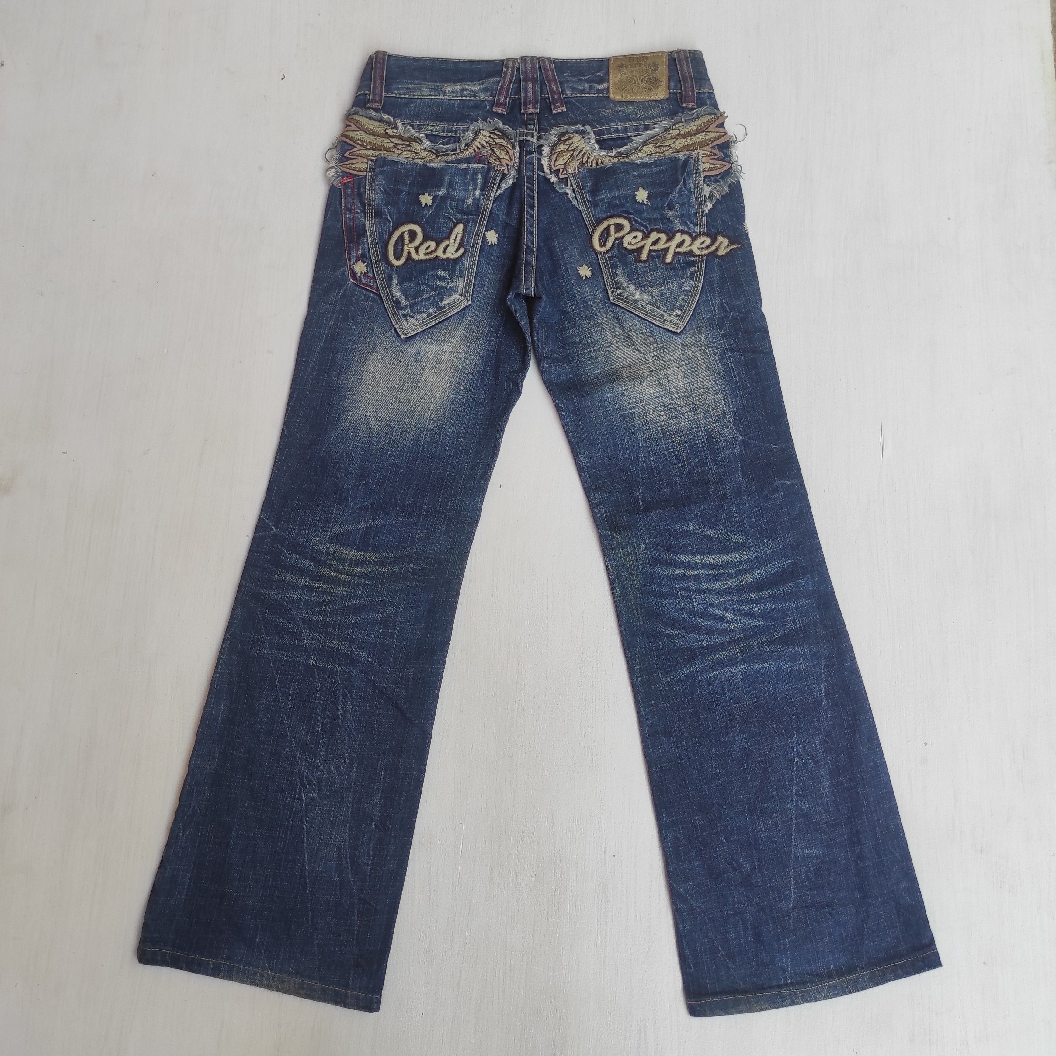 Hysteric Glamour Flare Jeans RED PEPPER Low Rise Boot cut size 27 fit 28 Size US 27 - 2 Thumbnail