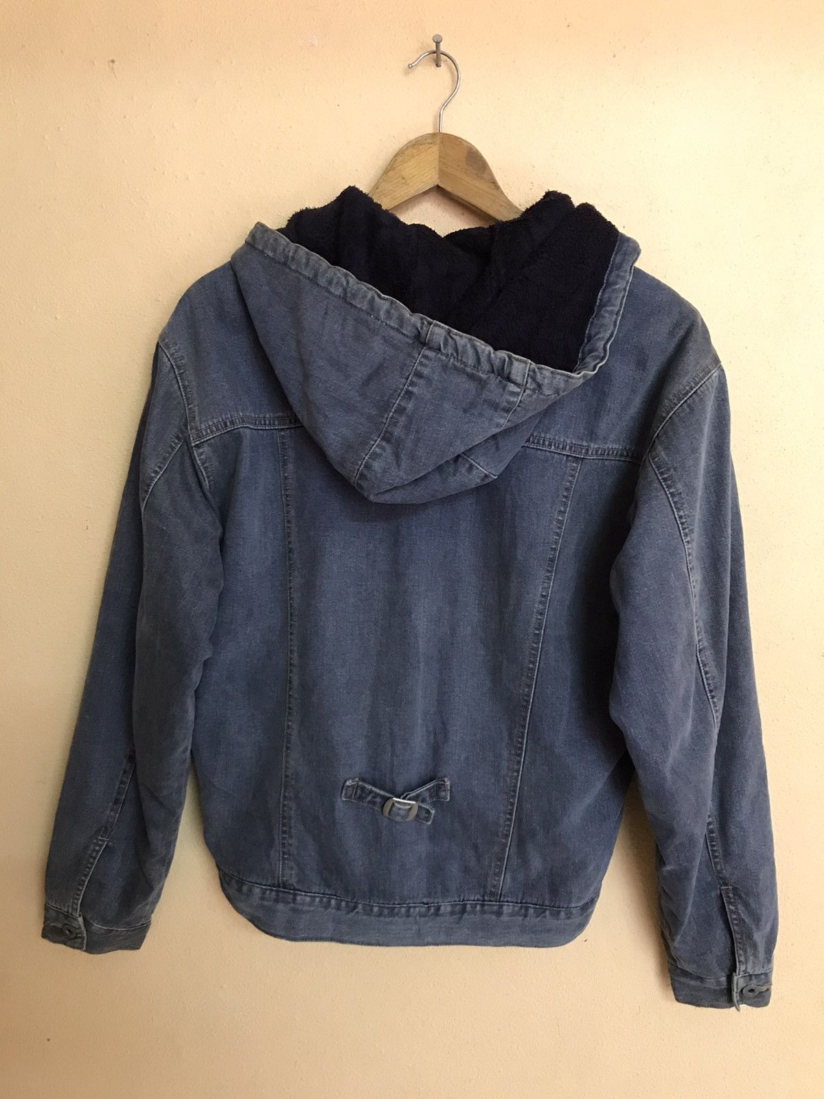 Big John × Vintage VINTAGE BIG JOHN DENIM HOODIE SHERPA JACKET WORKWEAR Size US M / EU 48-50 / 2 - 4 Thumbnail