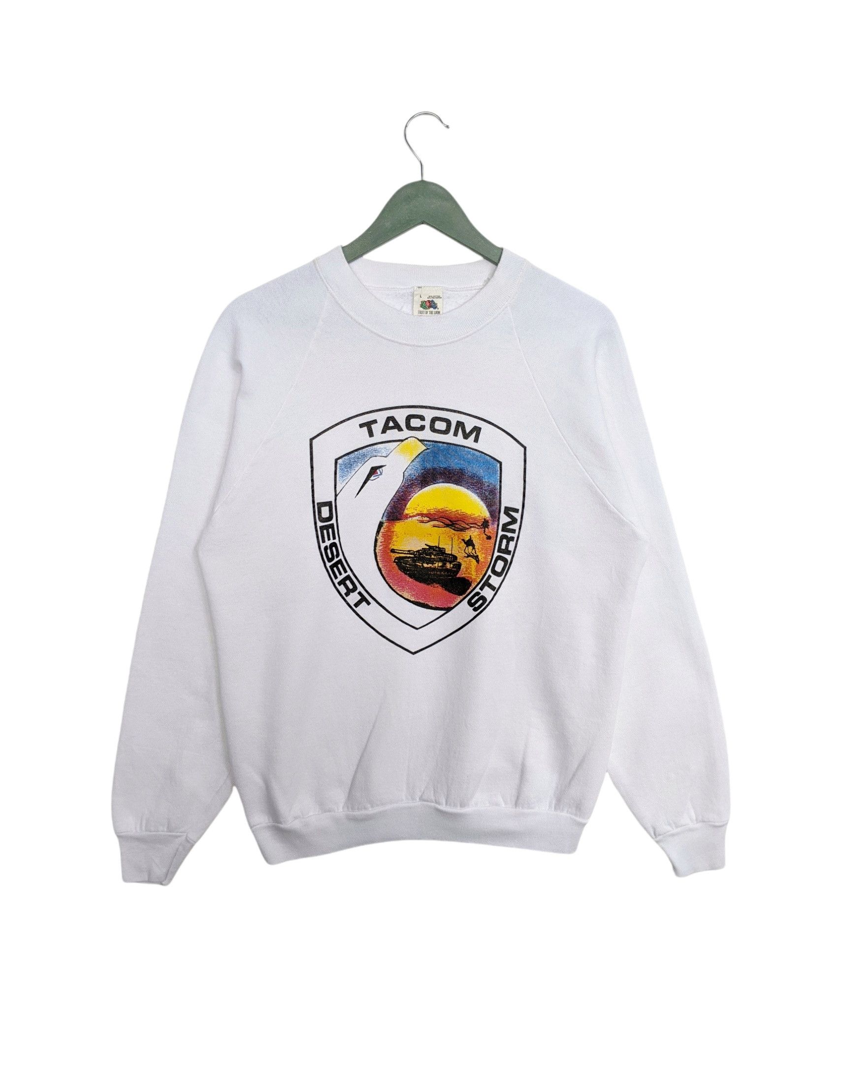 Fruit Of The Loom Vintage 80s Tacom Desert Storm Sweatshirt Size US L / EU 52-54 / 3 - 1 Thumbnail