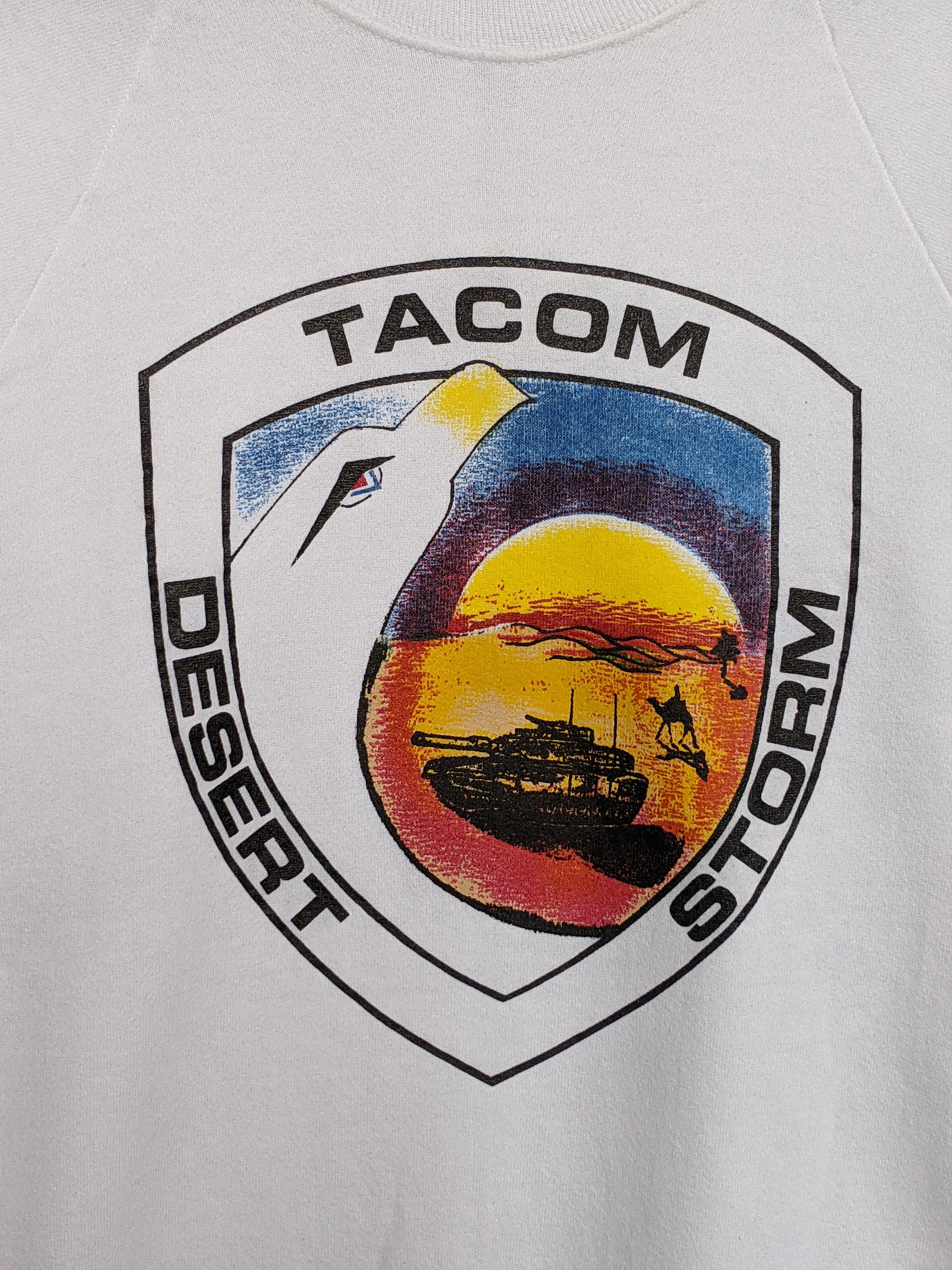 Fruit Of The Loom Vintage 80s Tacom Desert Storm Sweatshirt Size US L / EU 52-54 / 3 - 3 Thumbnail