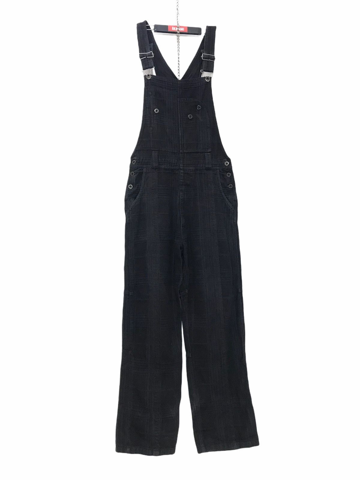Japanese Brand PPFM Plaid Overalls Thick Multipockets 3🟦2 Size US 33 - 2 Thumbnail