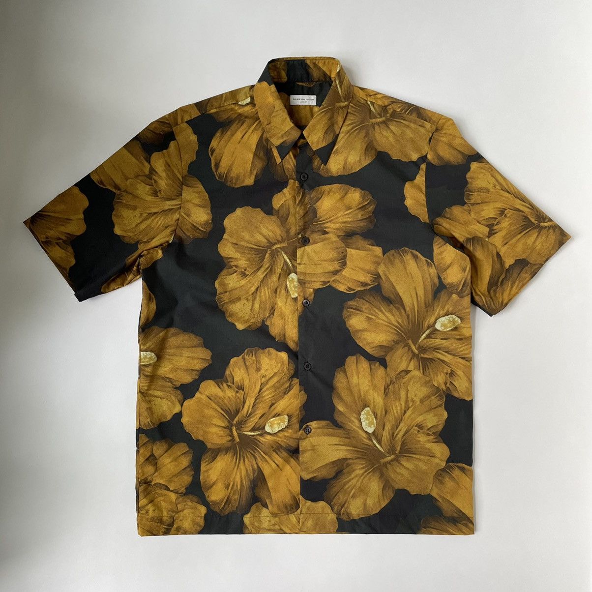 image of Dries Van Noten S/s 20 Hibiscus Print Shirt, Men's (Size Large)