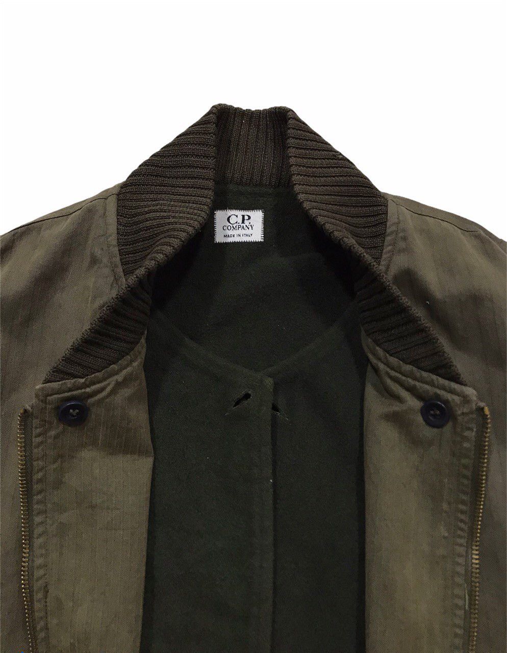 C.P. Company AW97 Archive Rubber Wool HBT Pilot Bomber Jacket Size US M / EU 48-50 / 2 - 5 Thumbnail