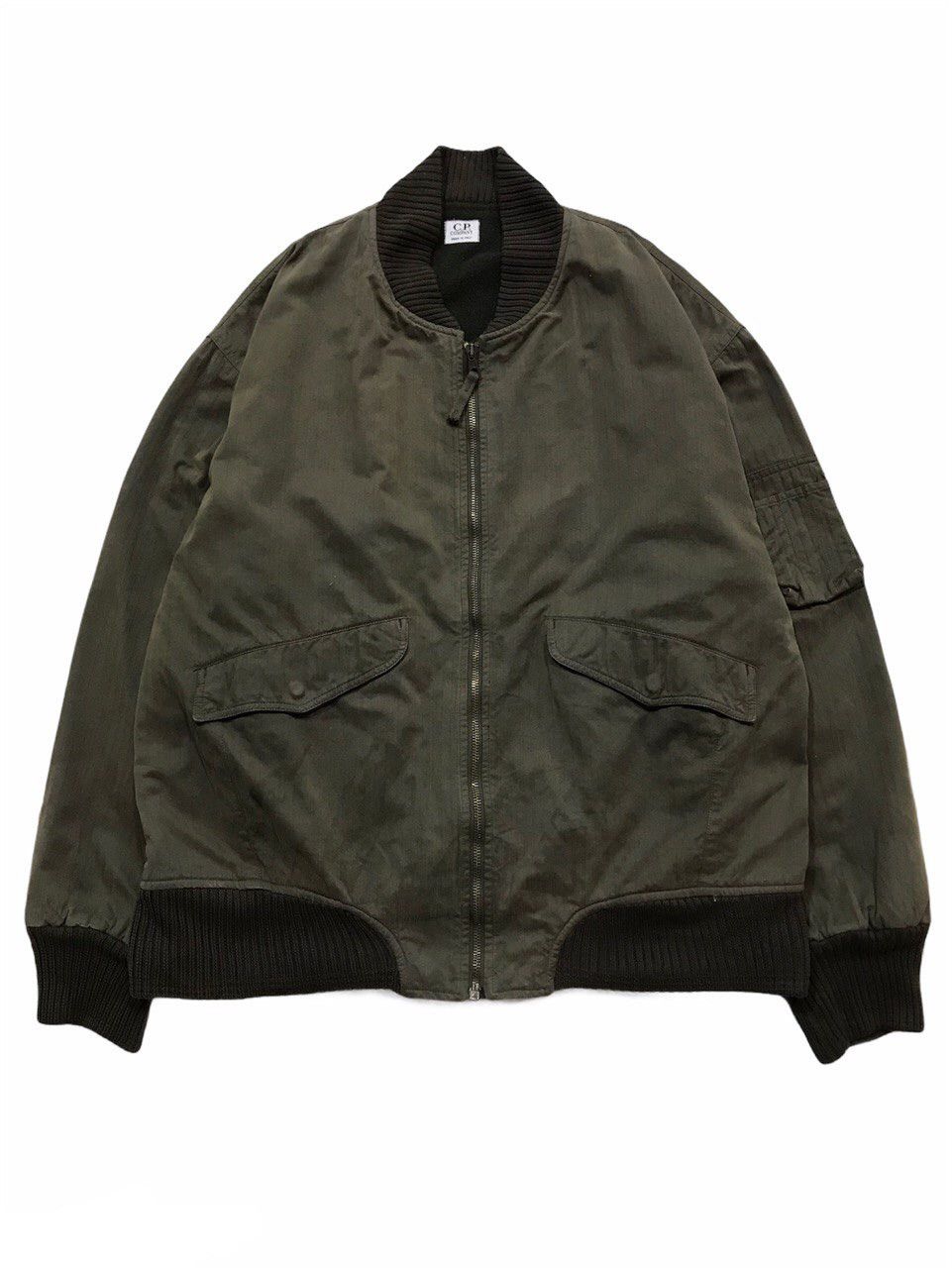 C.P. Company AW97 Archive Rubber Wool HBT Pilot Bomber Jacket Size US M / EU 48-50 / 2 - 2 Thumbnail