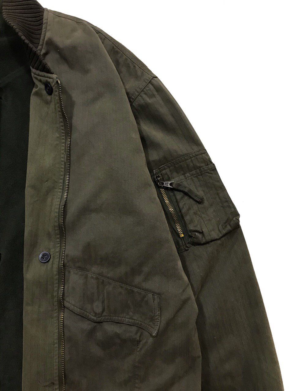C.P. Company AW97 Archive Rubber Wool HBT Pilot Bomber Jacket Size US M / EU 48-50 / 2 - 4 Thumbnail