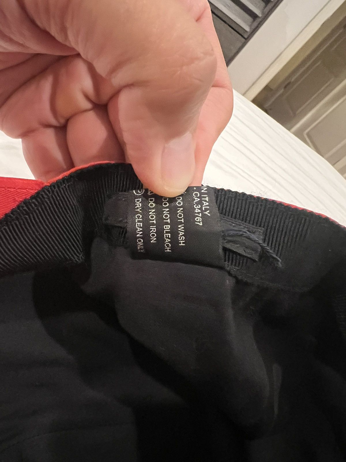 Prada Red Prada Nylon Hat Size ONE SIZE - 6 Thumbnail