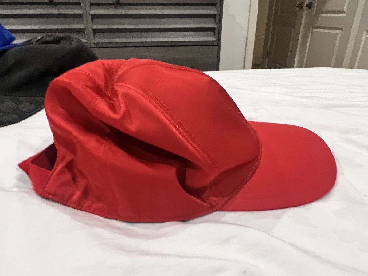 Prada Red Prada Nylon Hat Size ONE SIZE - 2 Thumbnail
