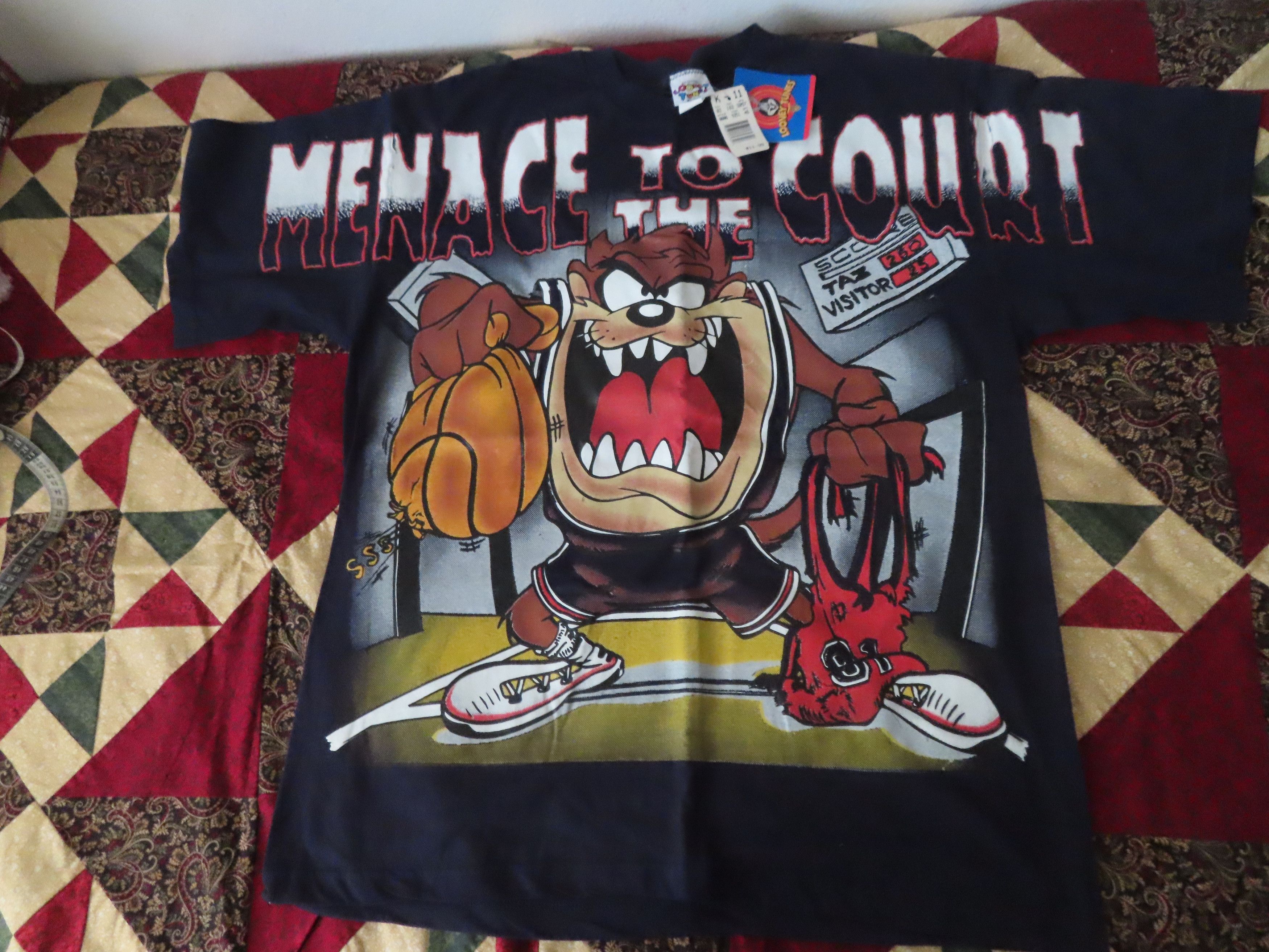 Vintage × Warner Bros Vintage 90s 1996 Freeze Taz Menace To The Court AOP Tshirt Size US L / EU 52-54 / 3 - 1 Thumbnail