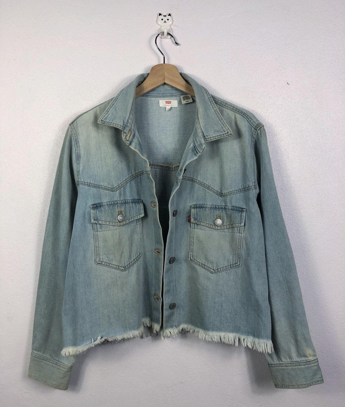 Levi's Rare Levi’s Cropped Button Denim Jacket Size US S / EU 44-46 / 1 - 9 Thumbnail