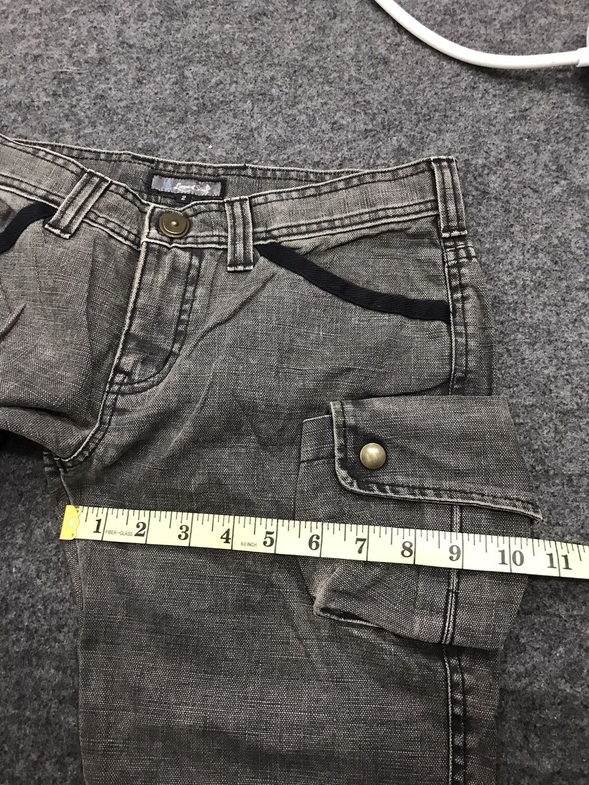 Japanese Brand Vintage 90s Love Surf Distressed Denim Cargo Tactical Jeans Size 28" / US 6 / IT 42 - 11 Thumbnail