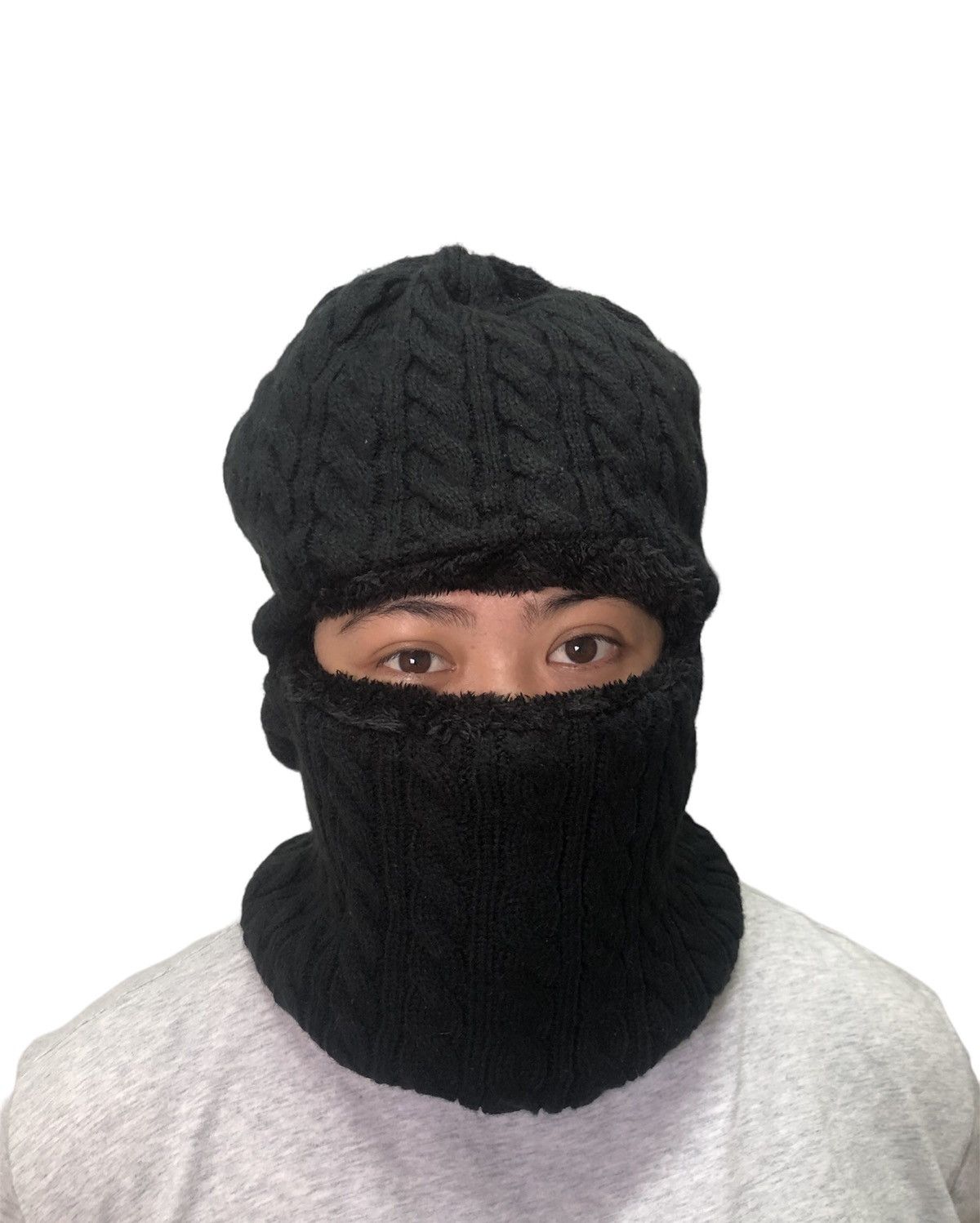 Japanese Brand 🥷🏿Shimamura Knit Balaclava Ski Mask Size ONE SIZE - 3 Thumbnail