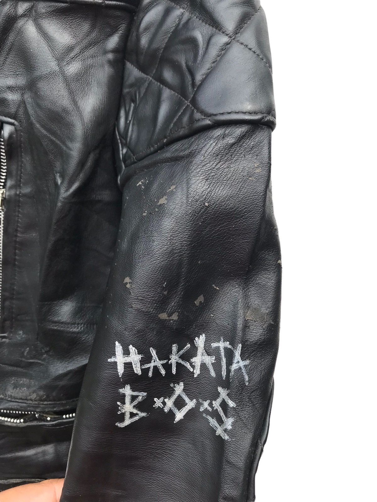Vintage Vintage 666 England Double Collar Punk Leather Jacket Size US S / EU 44-46 / 1 - 9 Thumbnail