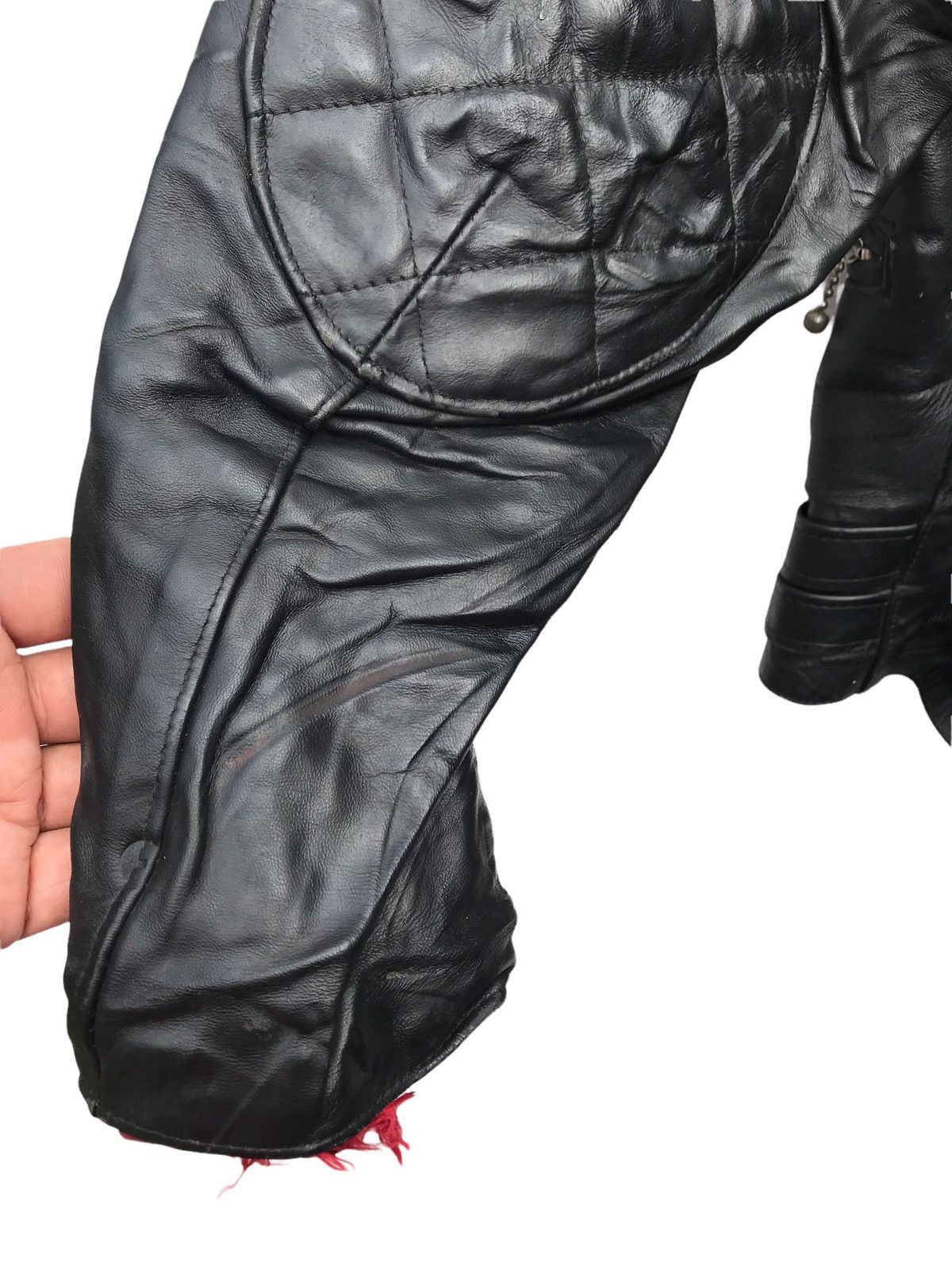 Vintage Vintage 666 England Double Collar Punk Leather Jacket Size US S / EU 44-46 / 1 - 17 Thumbnail