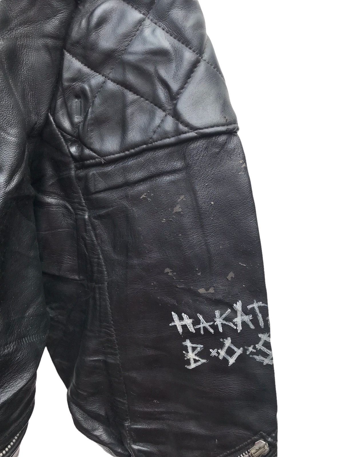 Vintage Vintage 666 England Double Collar Punk Leather Jacket Size US S / EU 44-46 / 1 - 8 Thumbnail