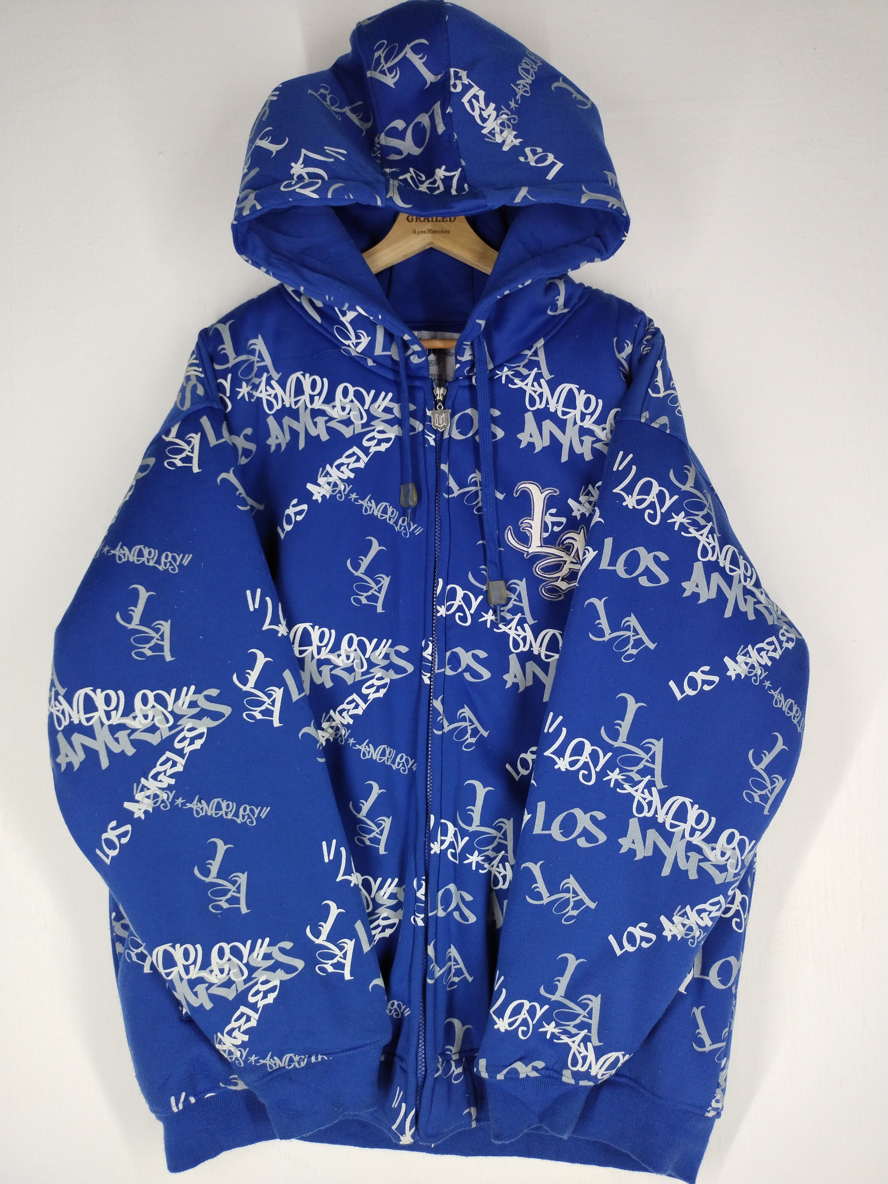 Urban Outfitters VINTAGE FULLPRINT LOS ANGELES ZIPPER HOODIE Size US XL / EU 56 / 4 - 2 Thumbnail