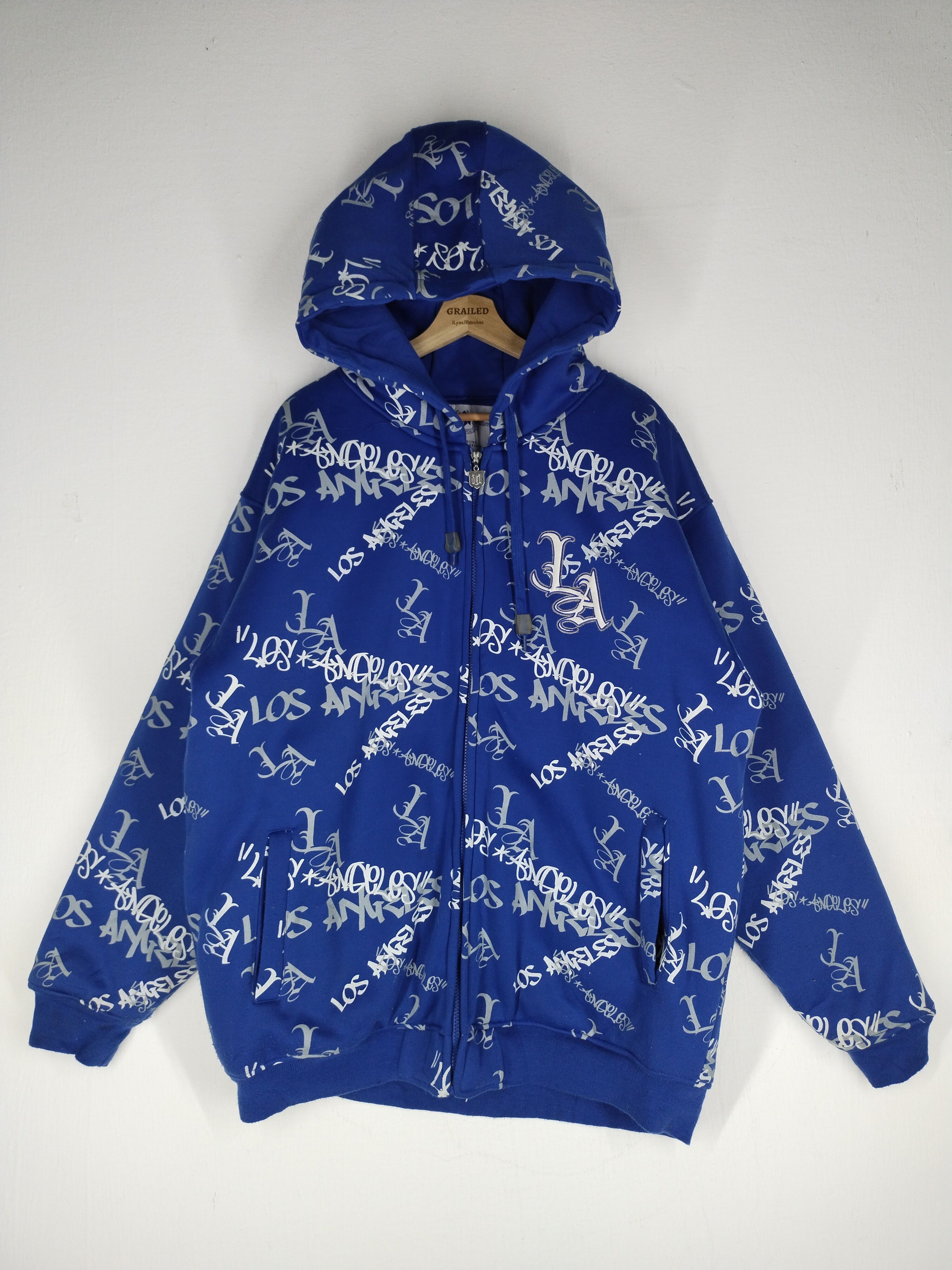 Urban Outfitters VINTAGE FULLPRINT LOS ANGELES ZIPPER HOODIE Size US XL / EU 56 / 4 - 6 Thumbnail