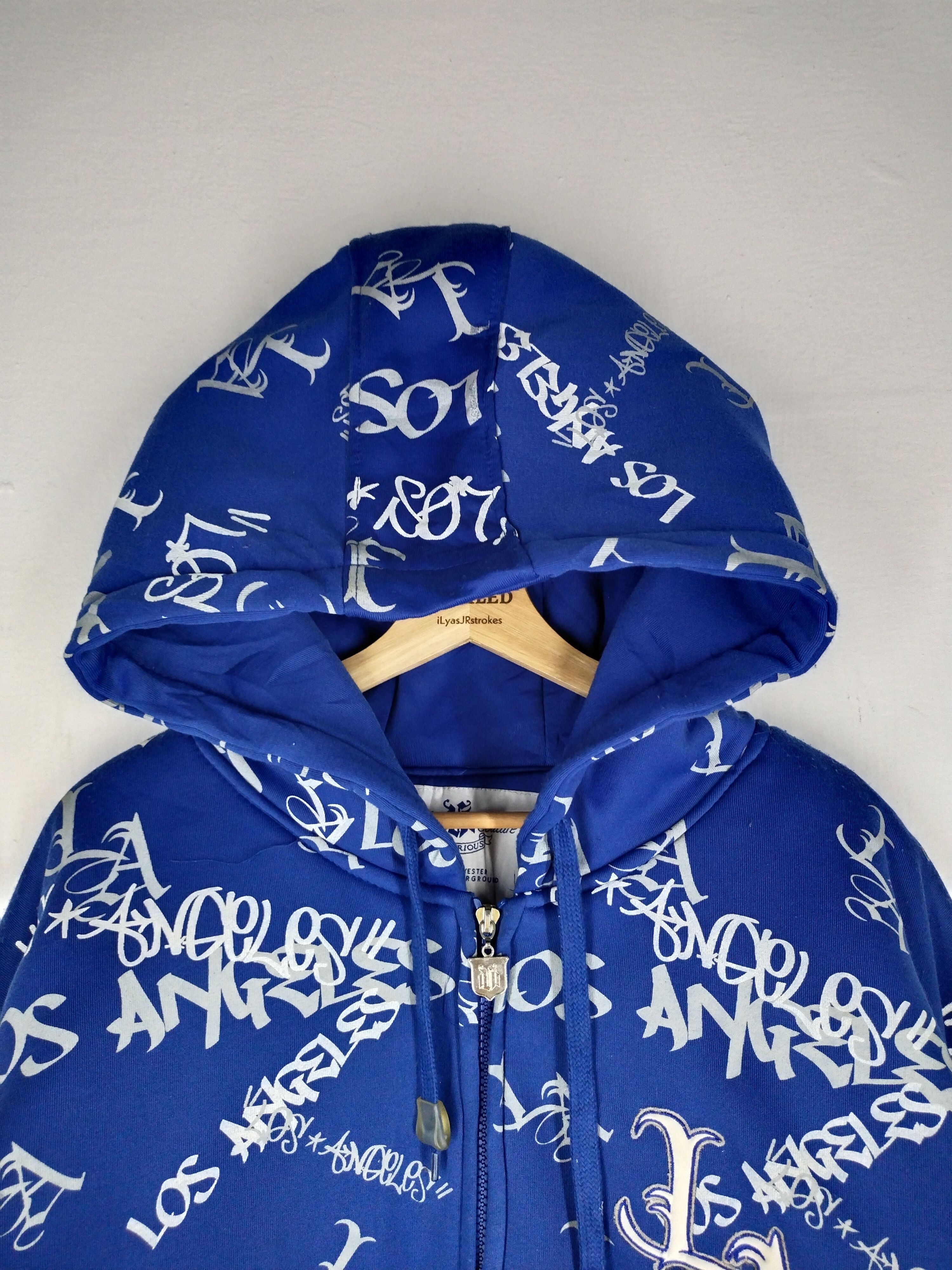 Urban Outfitters VINTAGE FULLPRINT LOS ANGELES ZIPPER HOODIE Size US XL / EU 56 / 4 - 10 Thumbnail