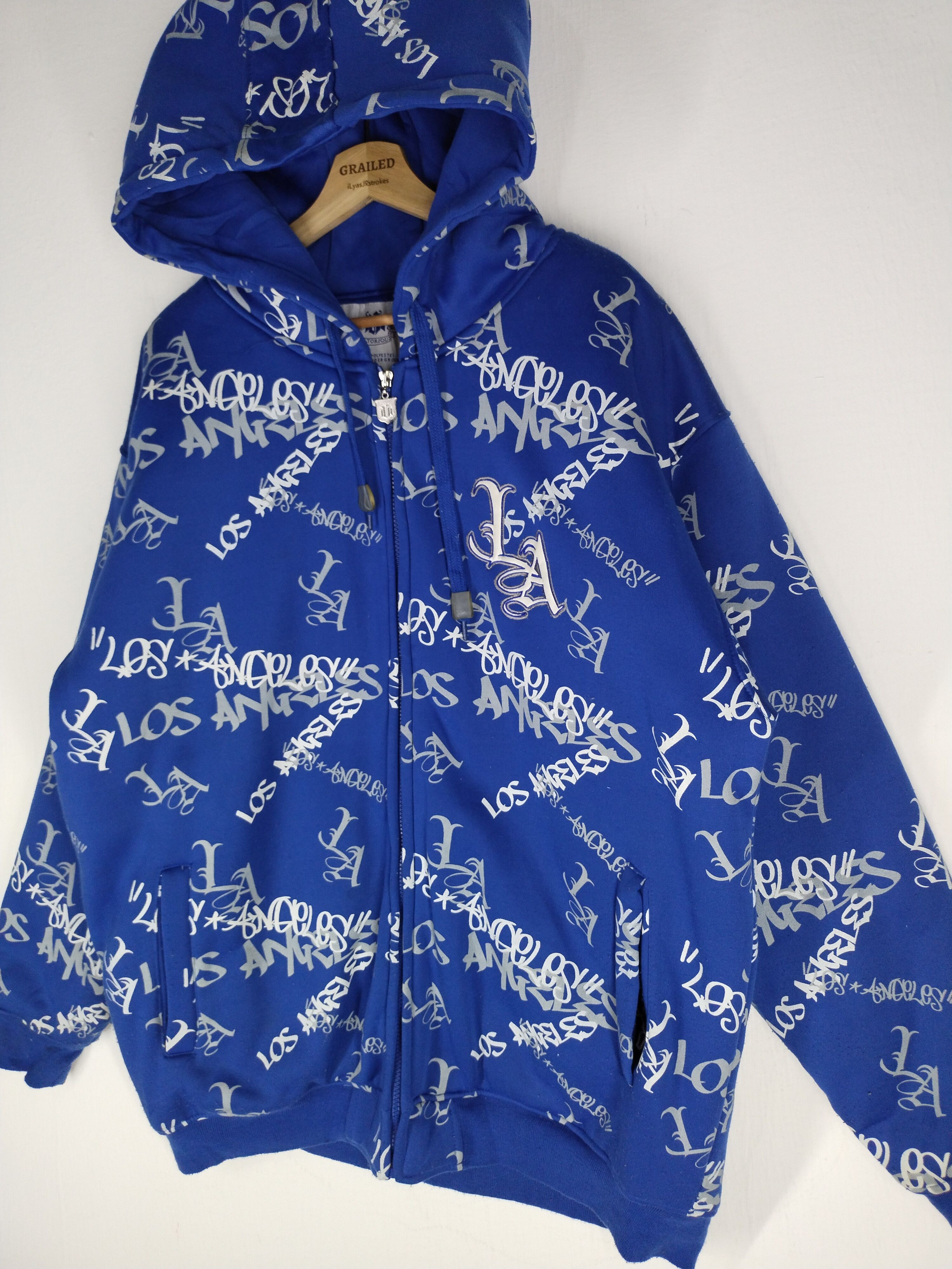 Urban Outfitters VINTAGE FULLPRINT LOS ANGELES ZIPPER HOODIE Size US XL / EU 56 / 4 - 4 Thumbnail