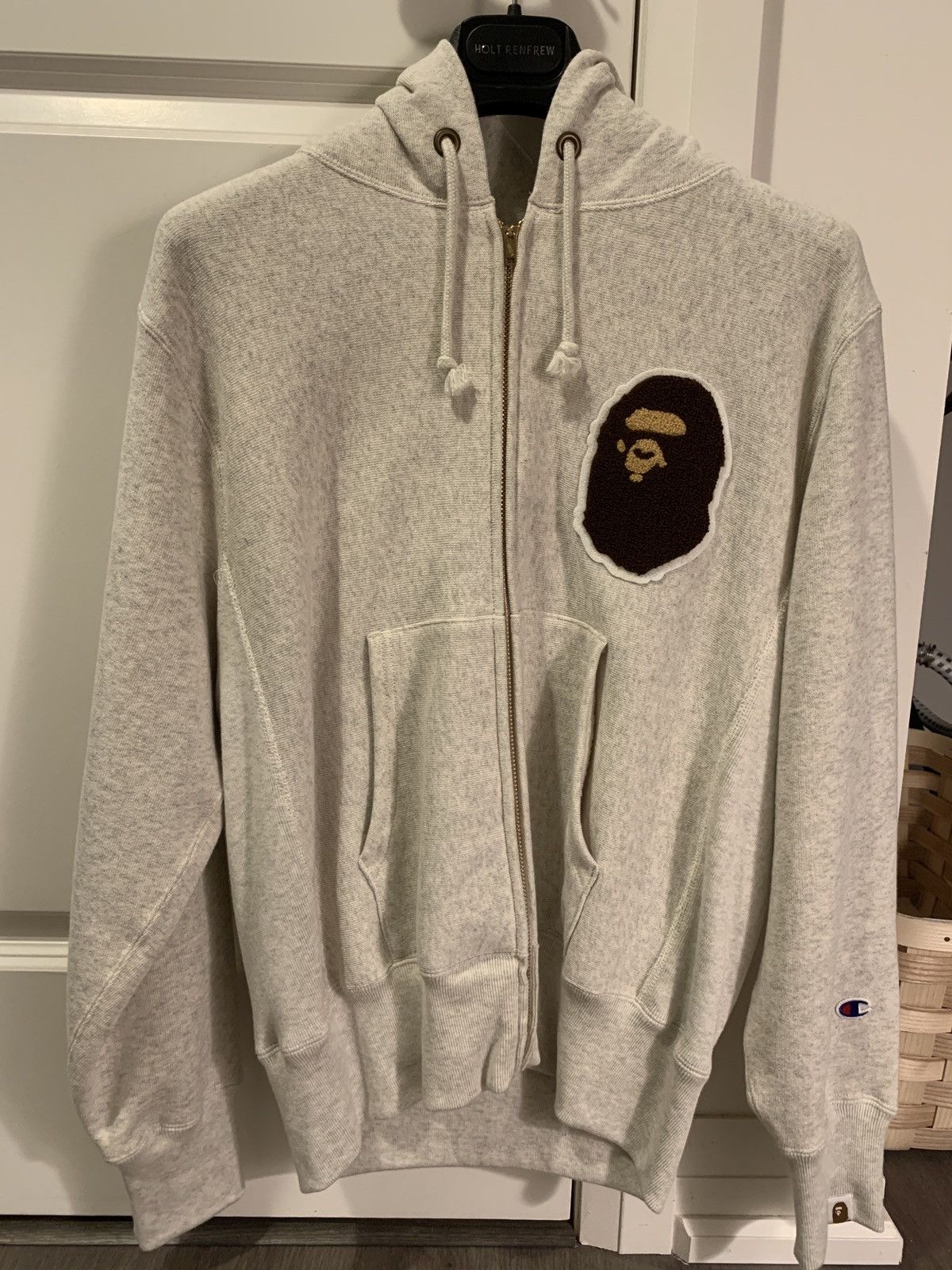 激レア コラボ A BATHING APE X CHAMPION HOODIE 2色 Bape × Champion Bape x Champion Ape Head Zip Hoodie | Grailed