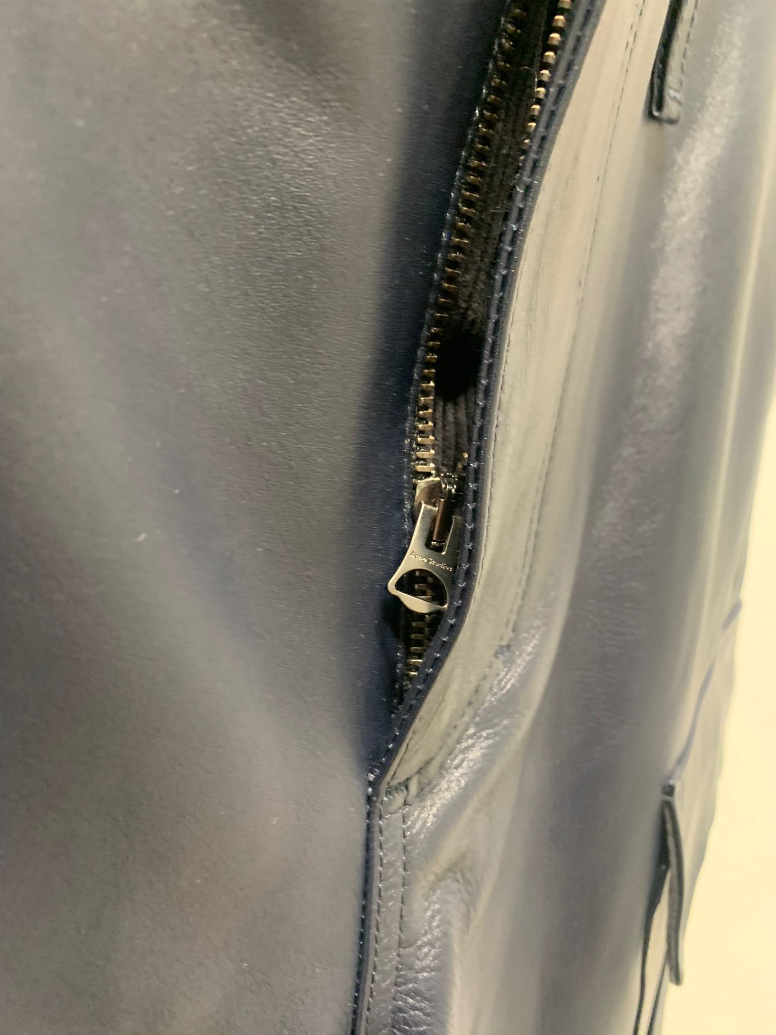 Acne Studios Leather Cargo Trousers in Dark Navy Size US 32 / EU 48 - 9 Thumbnail