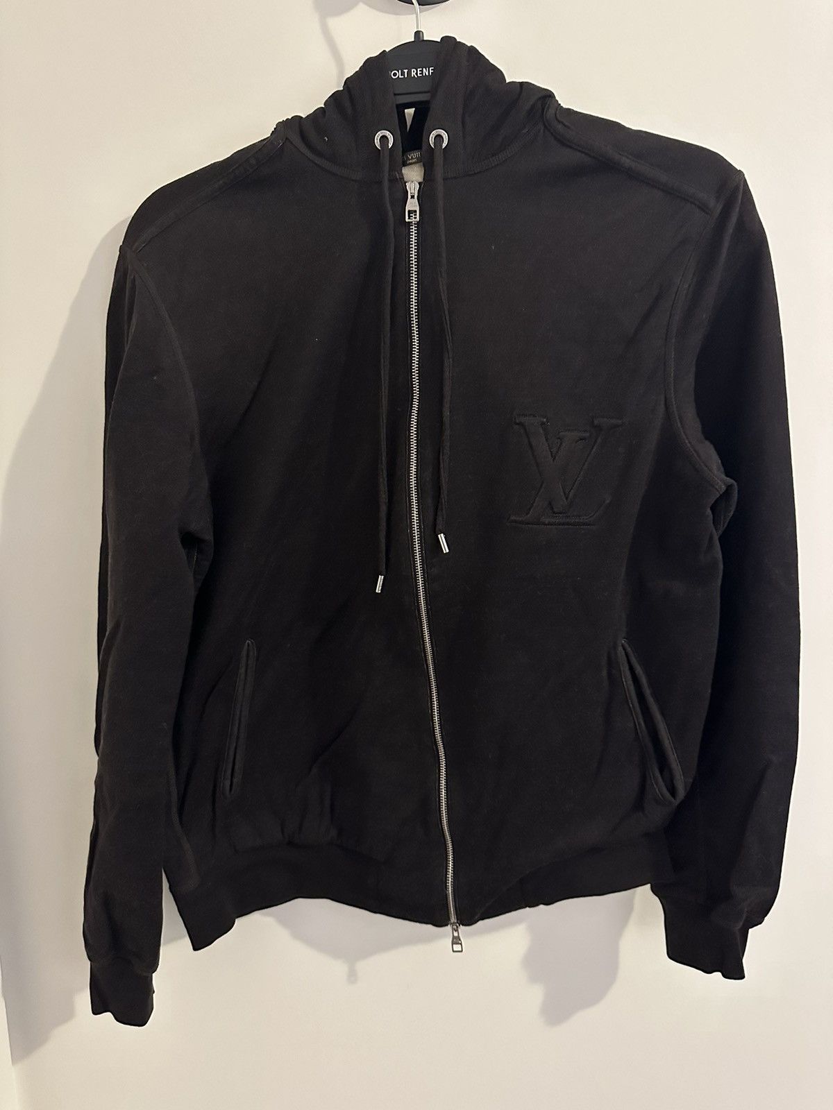 image of Louis Vuitton Zip Up Hoodie in Brown, Men's (Size Small)