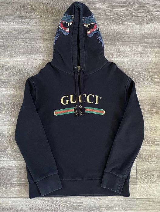 Gucci Gucci Wolf Embroidered Hoodie Grailed