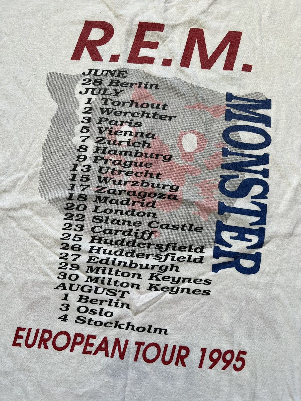 Band Tees × R.E.M. RARE❗️R.E.M 1995 Monster Tour Vintage Tee Size US XL / EU 56 / 4 - 8 Thumbnail