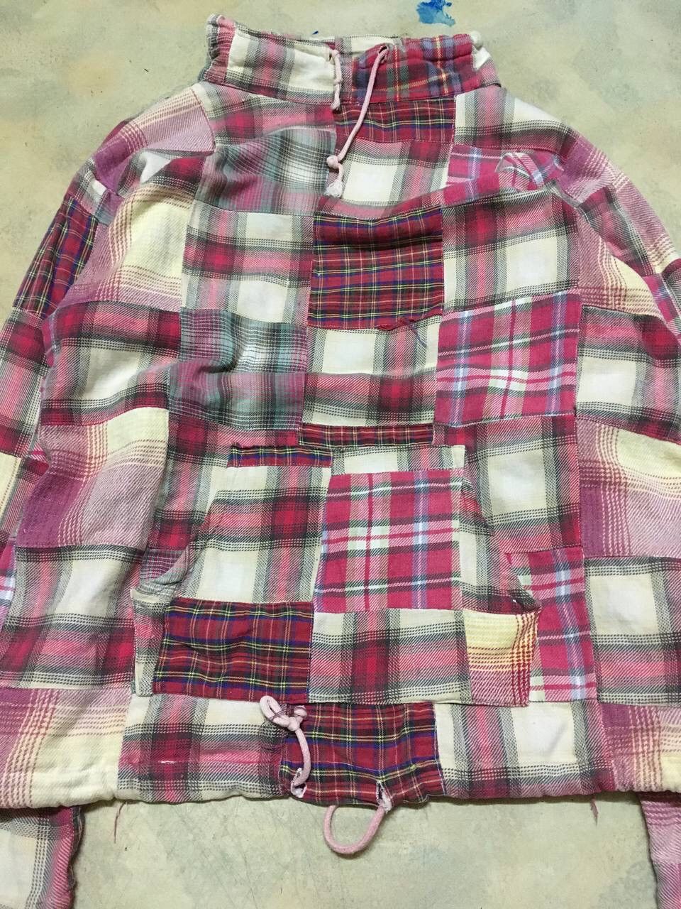 Japanese Brand Vintage Sweatshirt Red Tartan Patchwork Style Size US L / EU 52-54 / 3 - 2 Thumbnail