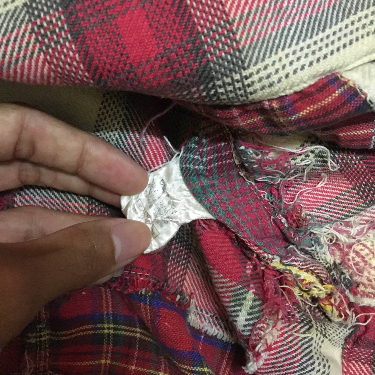 Japanese Brand Vintage Sweatshirt Red Tartan Patchwork Style Size US L / EU 52-54 / 3 - 8 Thumbnail