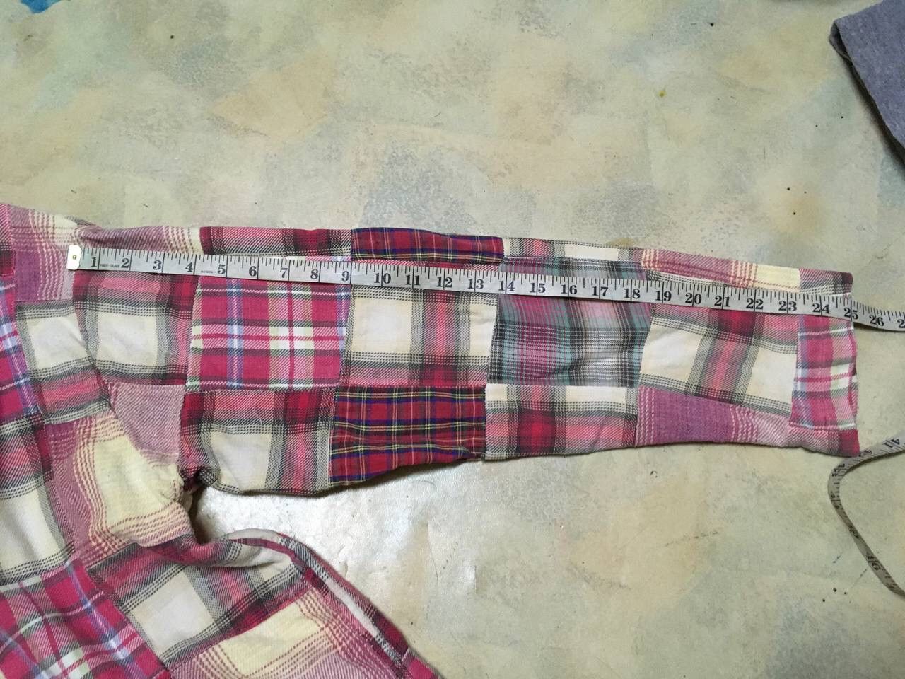 Japanese Brand Vintage Sweatshirt Red Tartan Patchwork Style Size US L / EU 52-54 / 3 - 13 Thumbnail