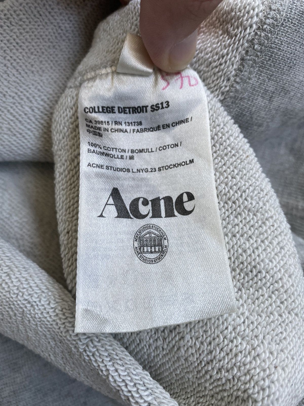 Acne Studios 🔥Acne Studios College Detroit Sweatshirt/Acne Studios Print Size US XL / EU 56 / 4 - 16 Thumbnail