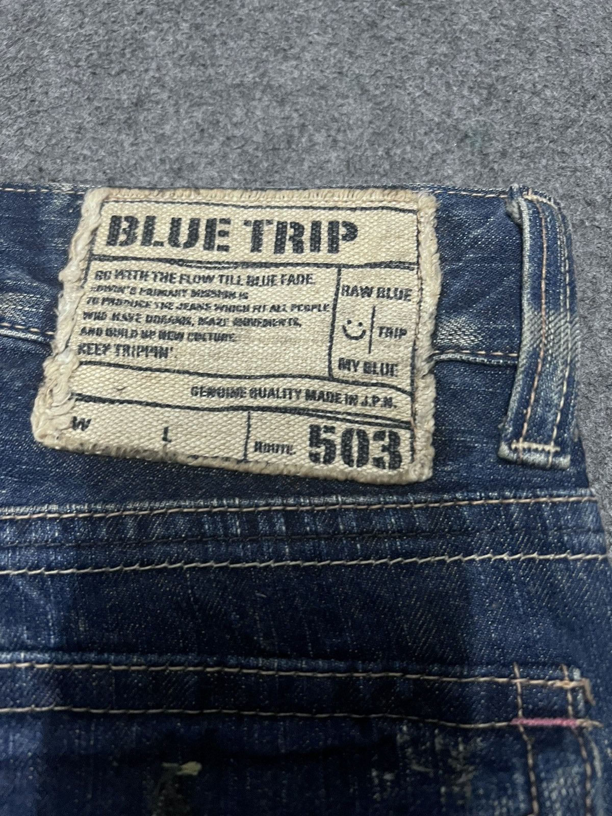Edwin FLARED🔥EDWIN 503 BLUE TRIP DISTRESSED DENIM PANT Size US 32 / EU 48 - 8 Thumbnail