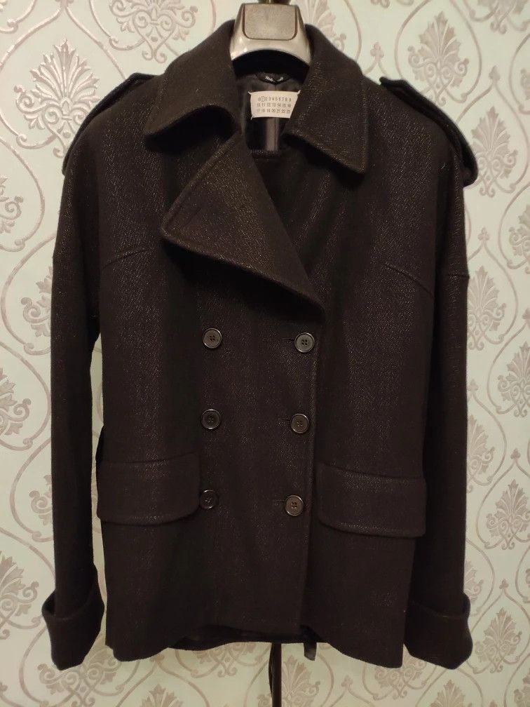 Maison Margiela UNIQUE ! 1 Double breasted oversized black coat Size S / US 4 / IT 40 - 4 Thumbnail