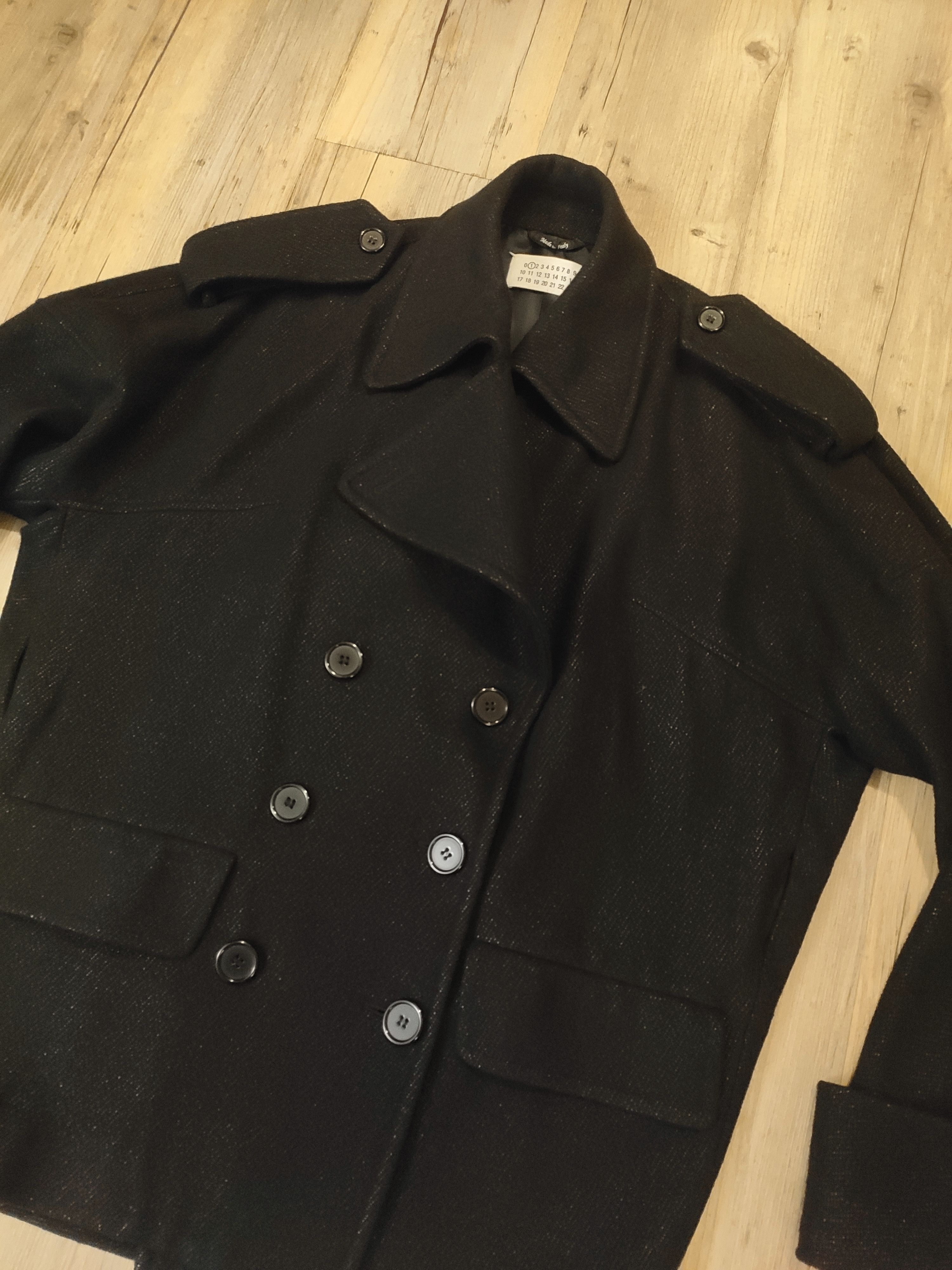 Maison Margiela UNIQUE ! 1 Double breasted oversized black coat Size S / US 4 / IT 40 - 2 Thumbnail